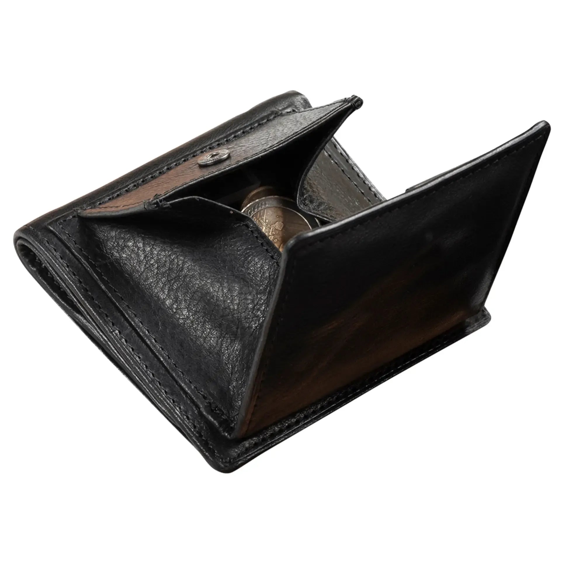 Tony Perotti Furbo Men's Wallet with Viennese Box 10 cm - Dark Brown
