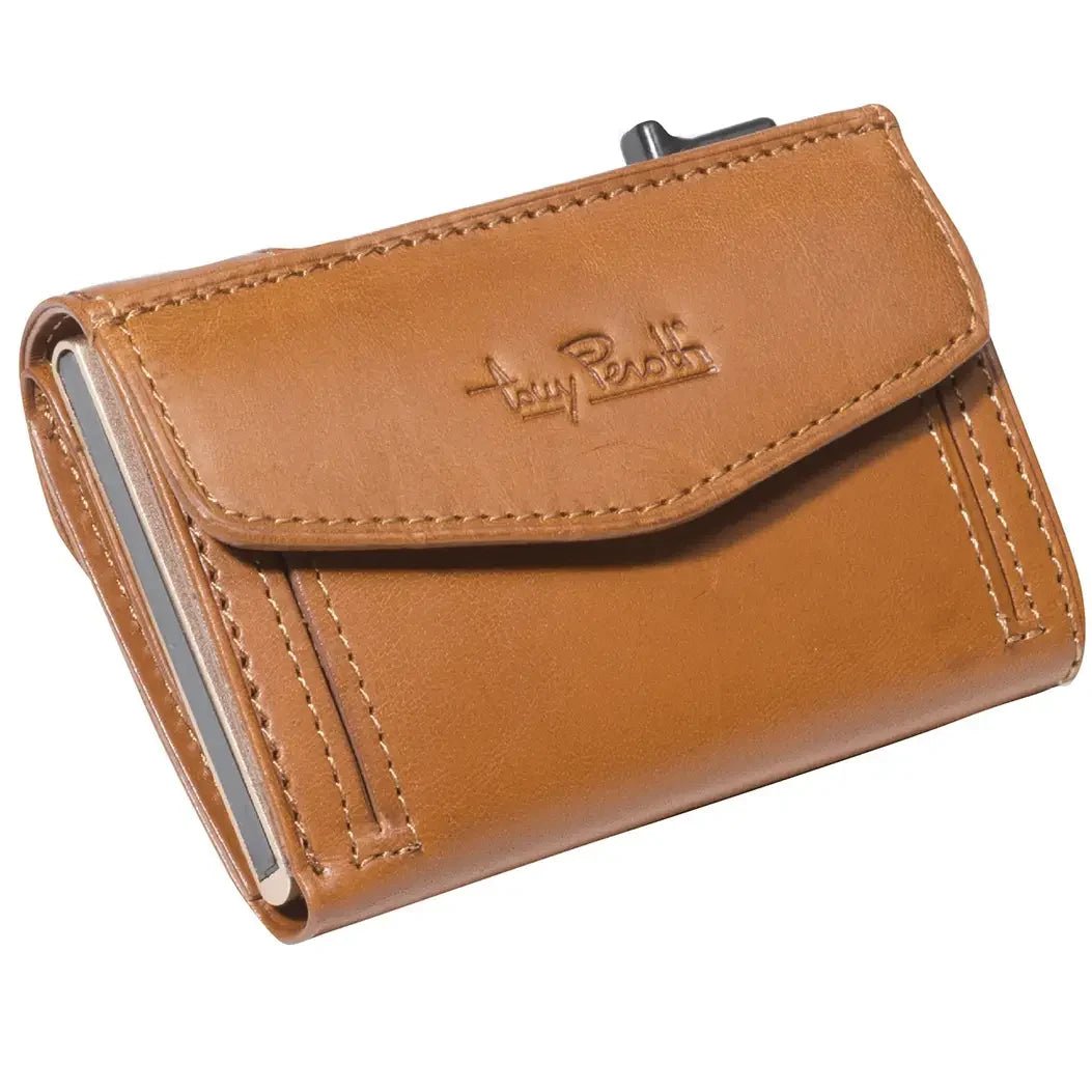 Tony Perotti Furbo credit card holder with coin compartment RFID 9 cm - miele