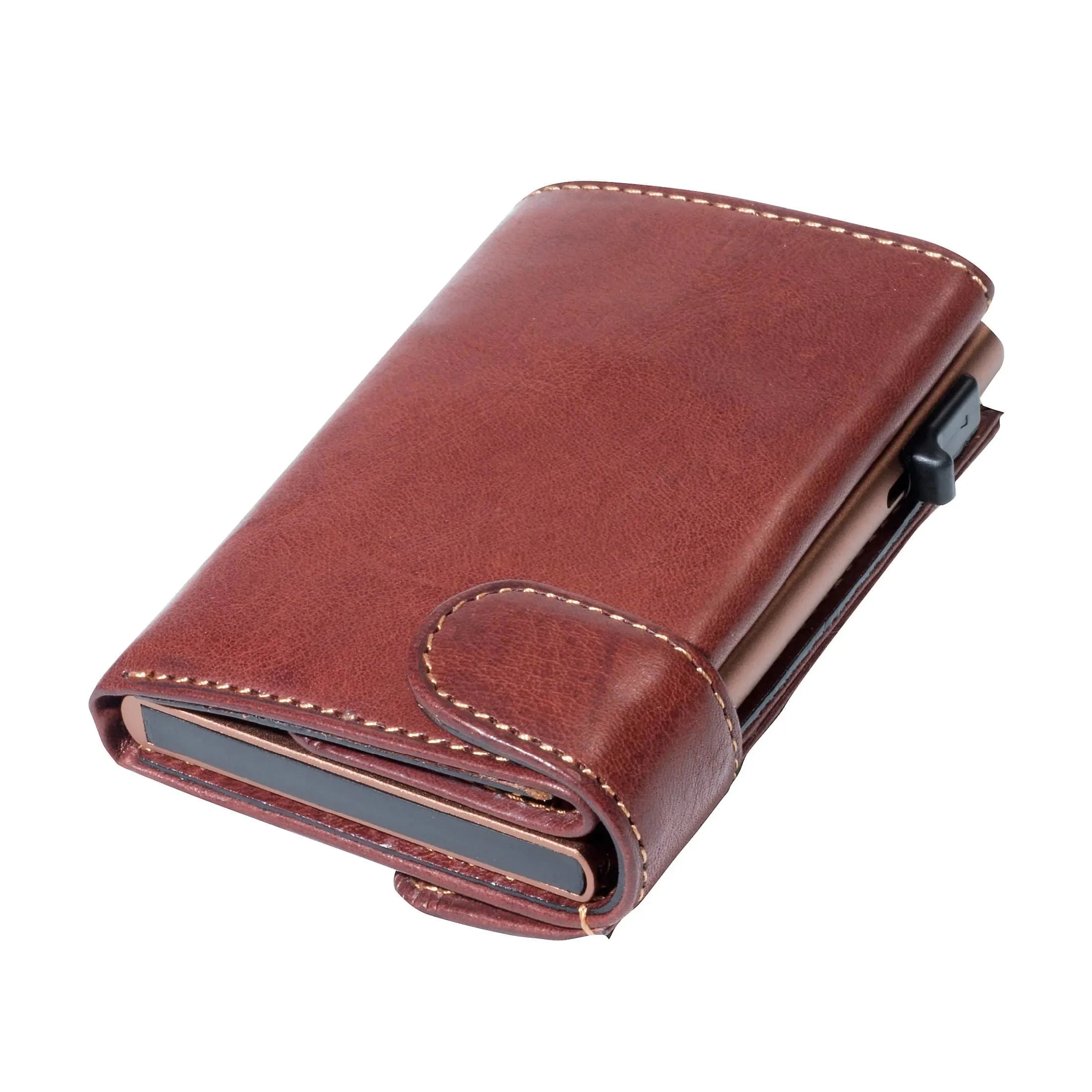 Tony Perotti Furbo credit card holder with coin compartment RFID 9 cm - black