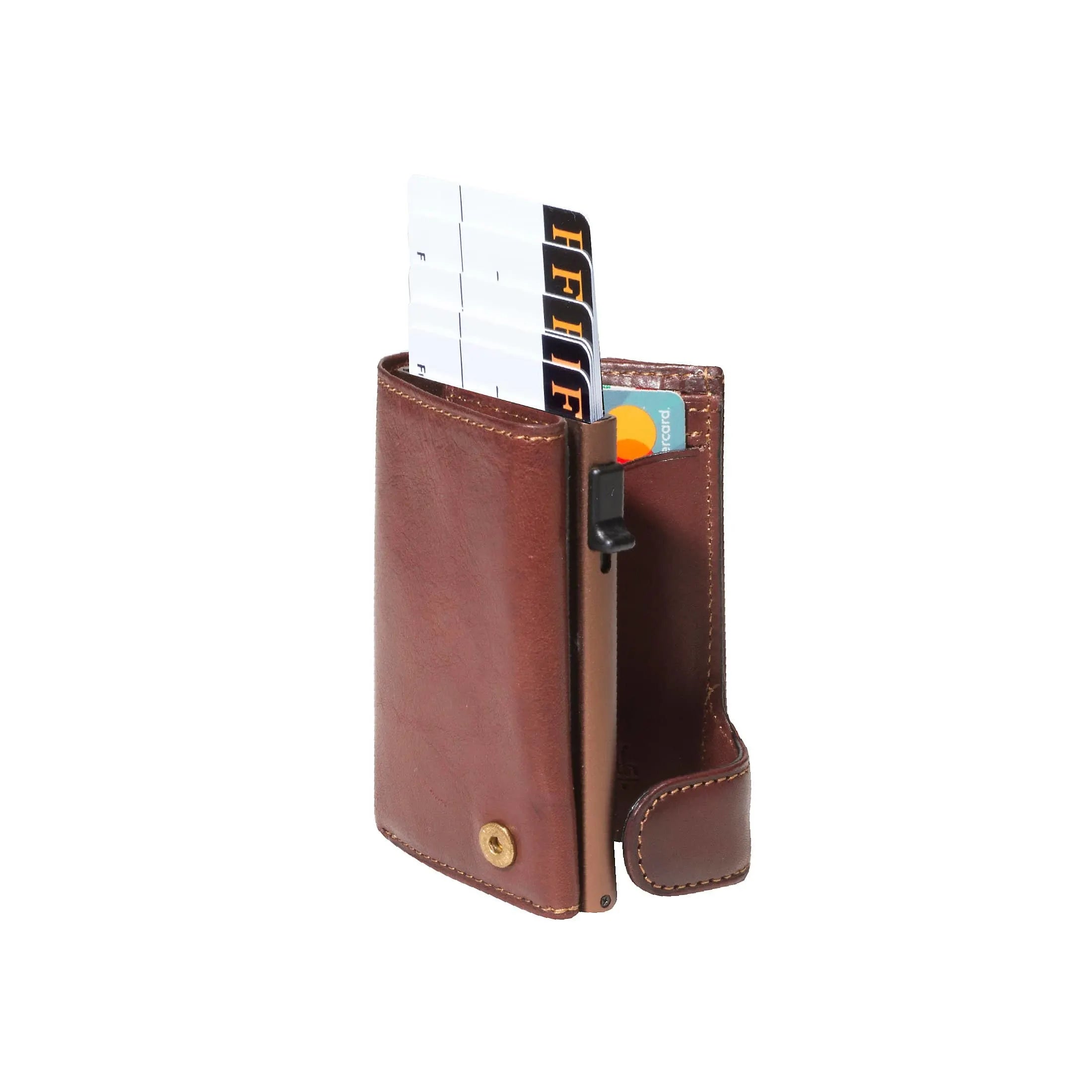 Tony Perotti Furbo credit card holder with coin compartment RFID 9 cm - black