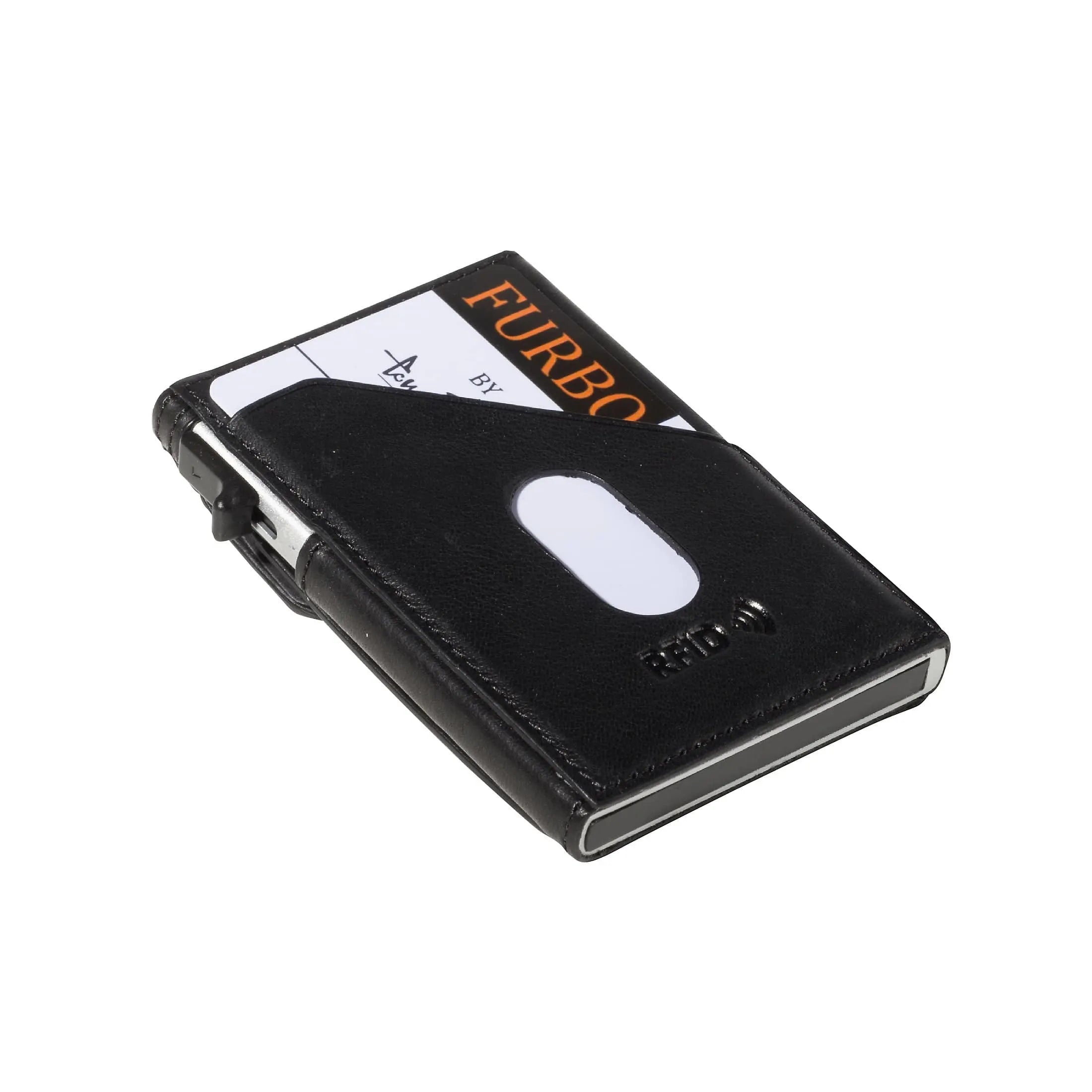 Tony Perotti Furbo credit card holder with RFID protection 9 cm - black