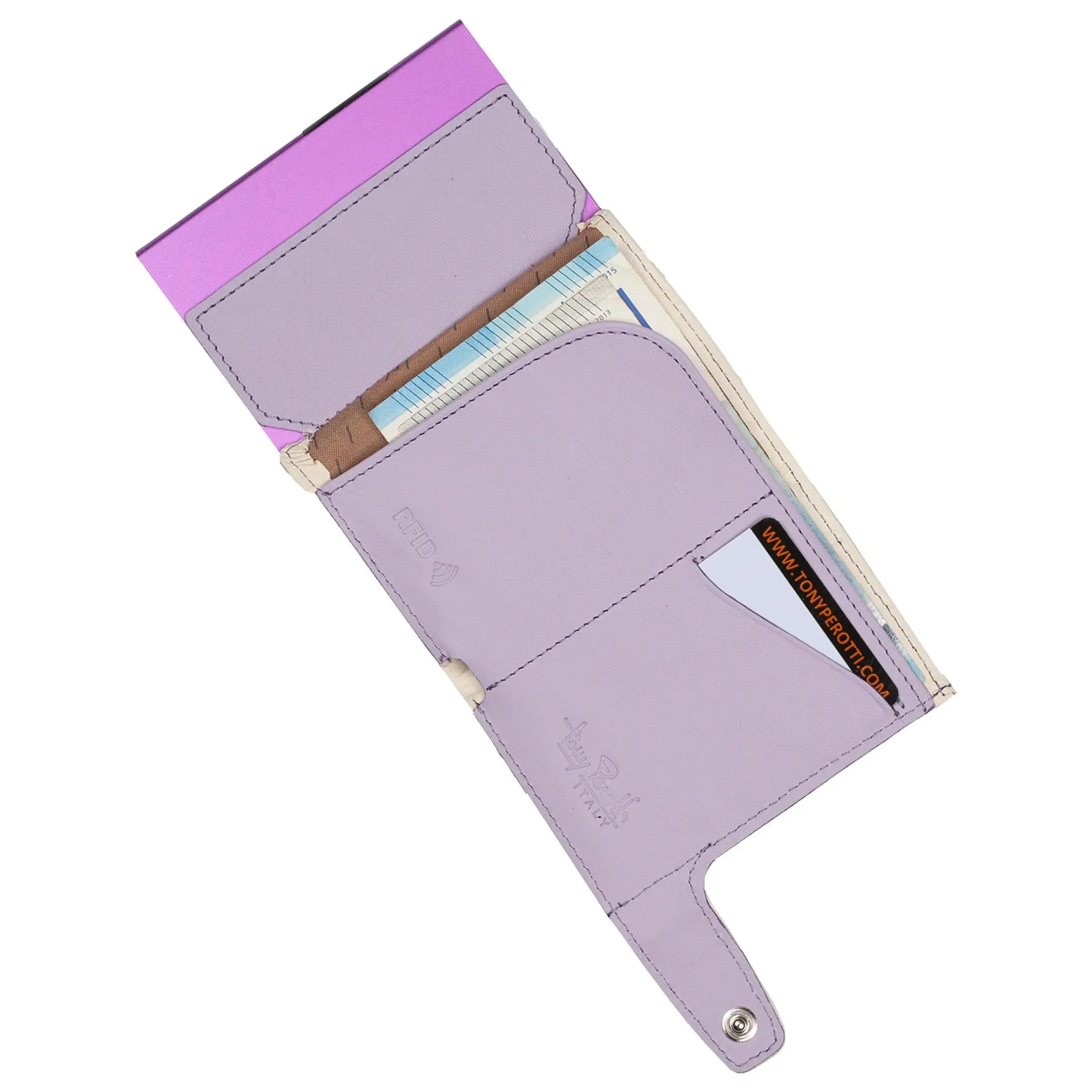 Tony Perotti Furbo RFID Credit Card Holder for Women 10 cm - White