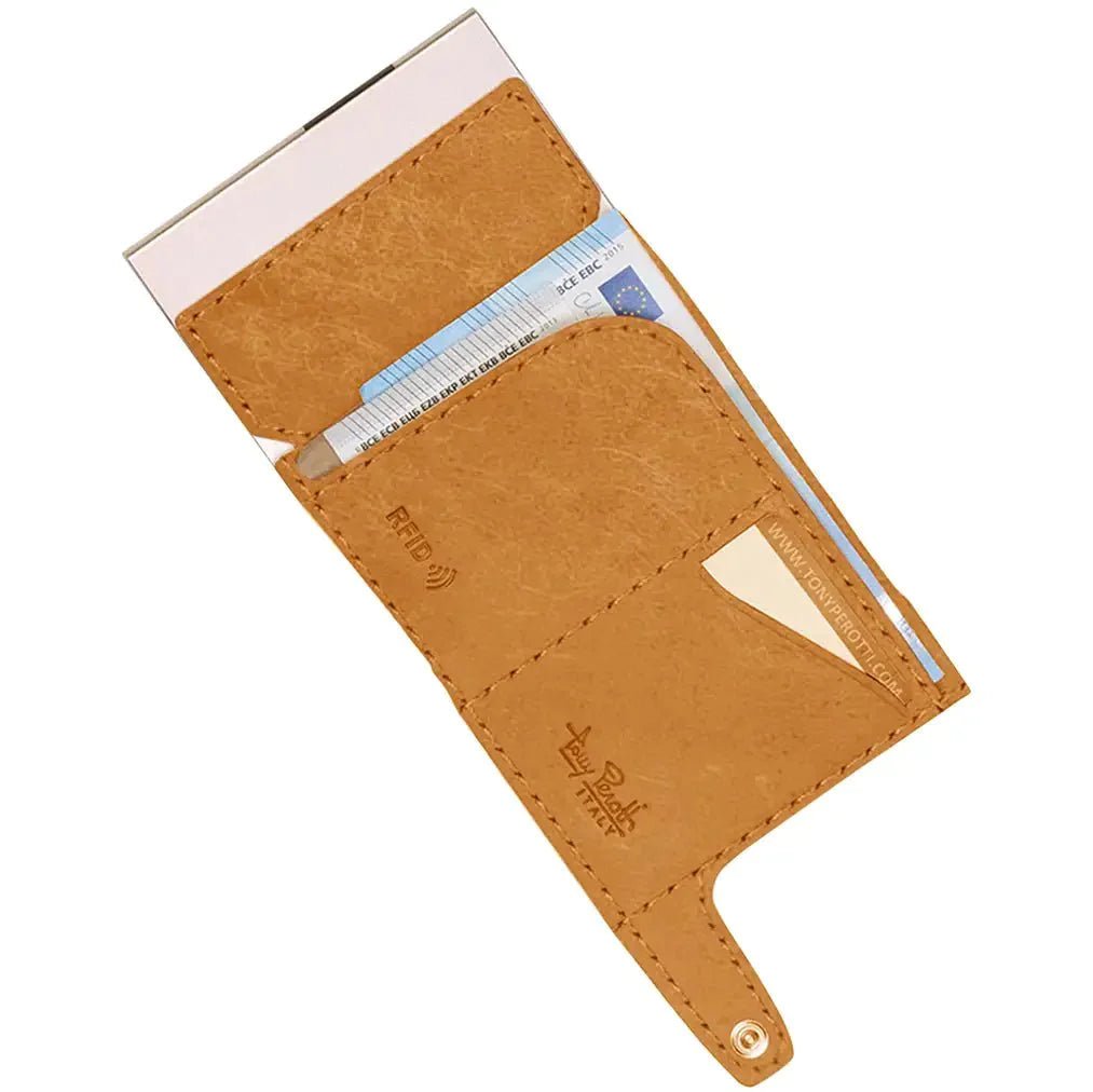 Tony Perotti Furbo Maya credit card holder with coin compartment 10 cm - Orange
