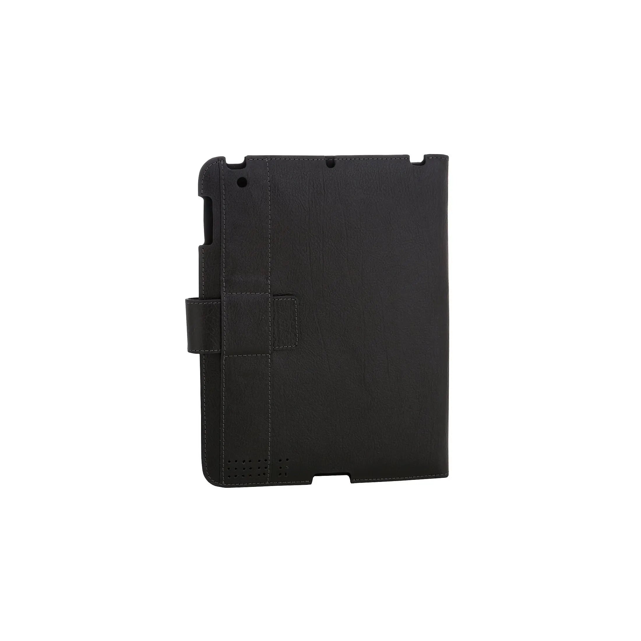 Piquadro Vibe iPad2 leather case with stand function 25 cm - black