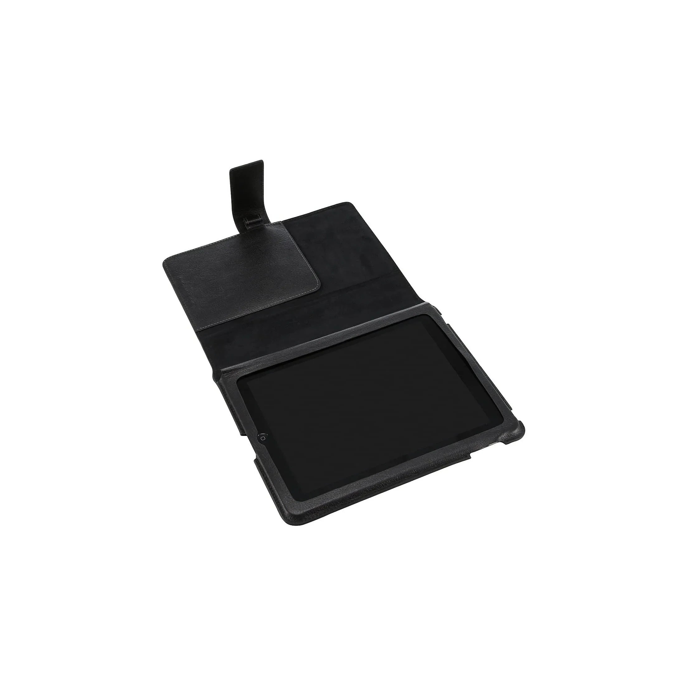 Piquadro Vibe iPad2 leather case with stand function 25 cm - black