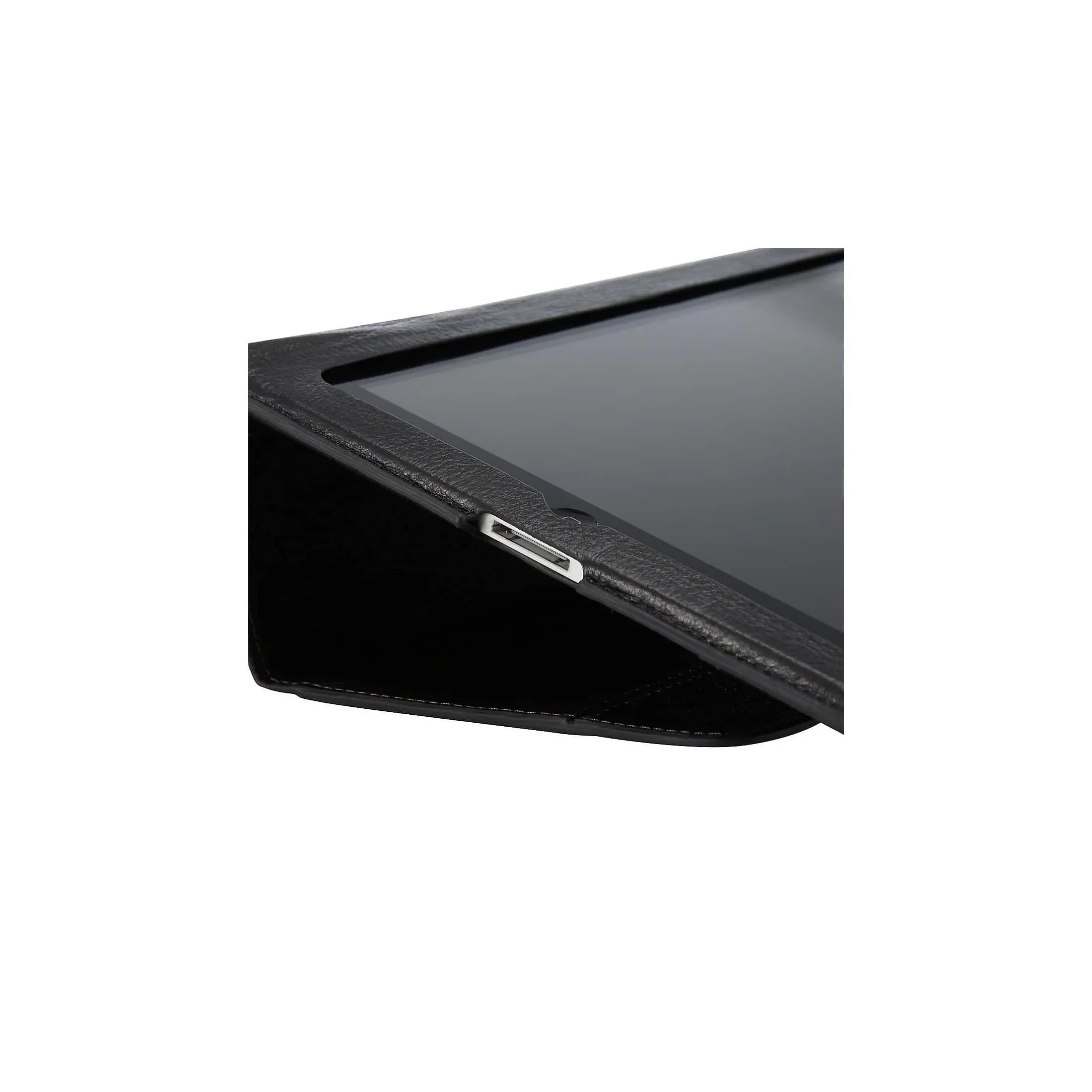 Piquadro Vibe iPad2 leather case with stand function 25 cm - black