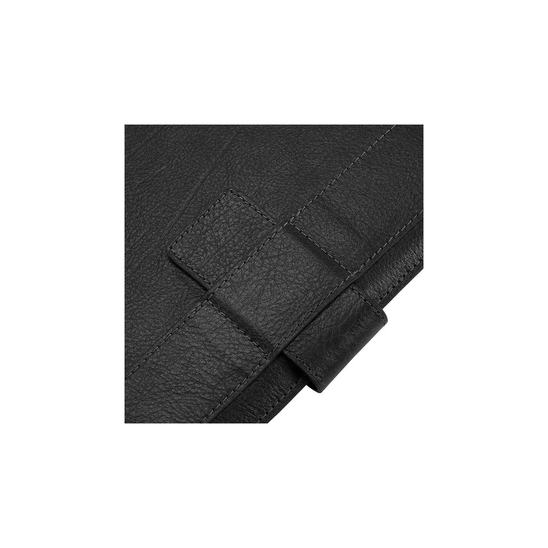 Piquadro Vibe iPad2 leather case with stand function 25 cm - black