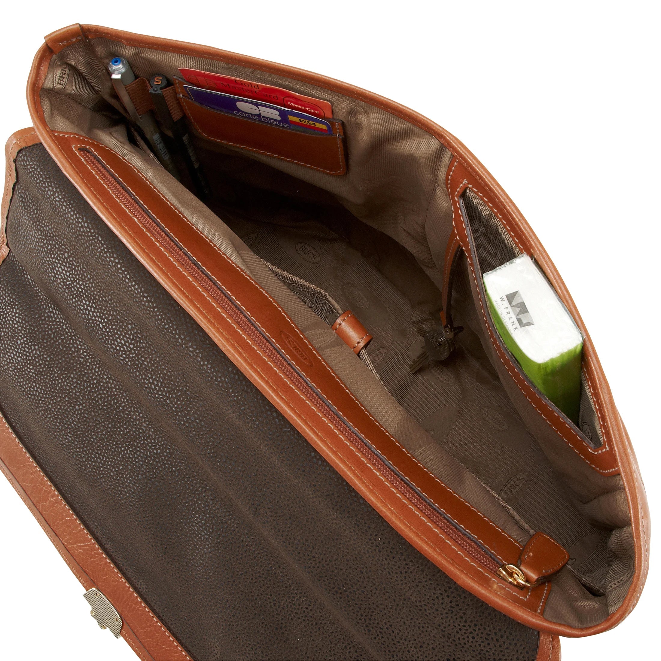 Brics Life Pelle Aktenmappe mit Laptopfach 40 cm - cognac