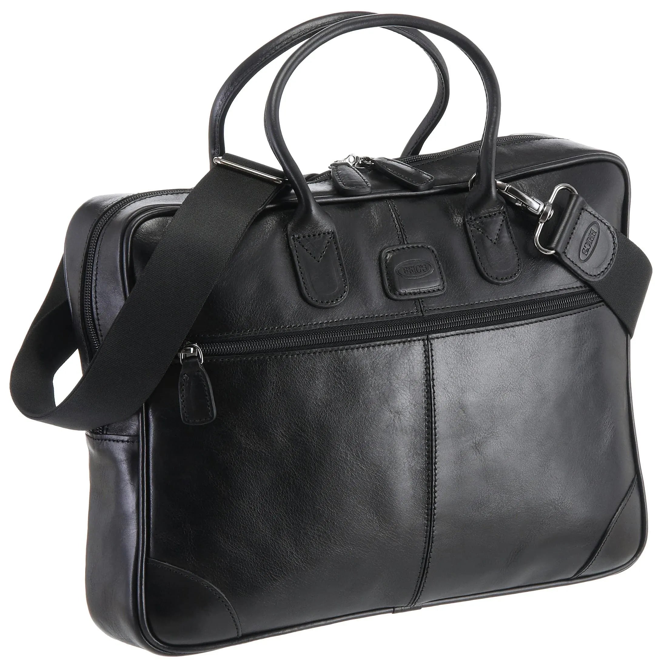 Brics Life Pelle Aktenmappe mit Laptopfach 38 cm - cognac