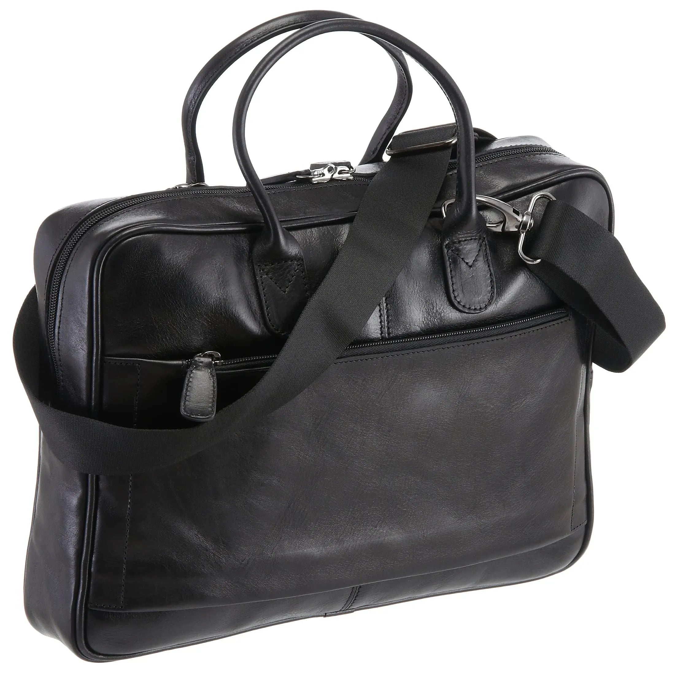 Brics Life Pelle Aktenmappe mit Laptopfach 38 cm - cognac