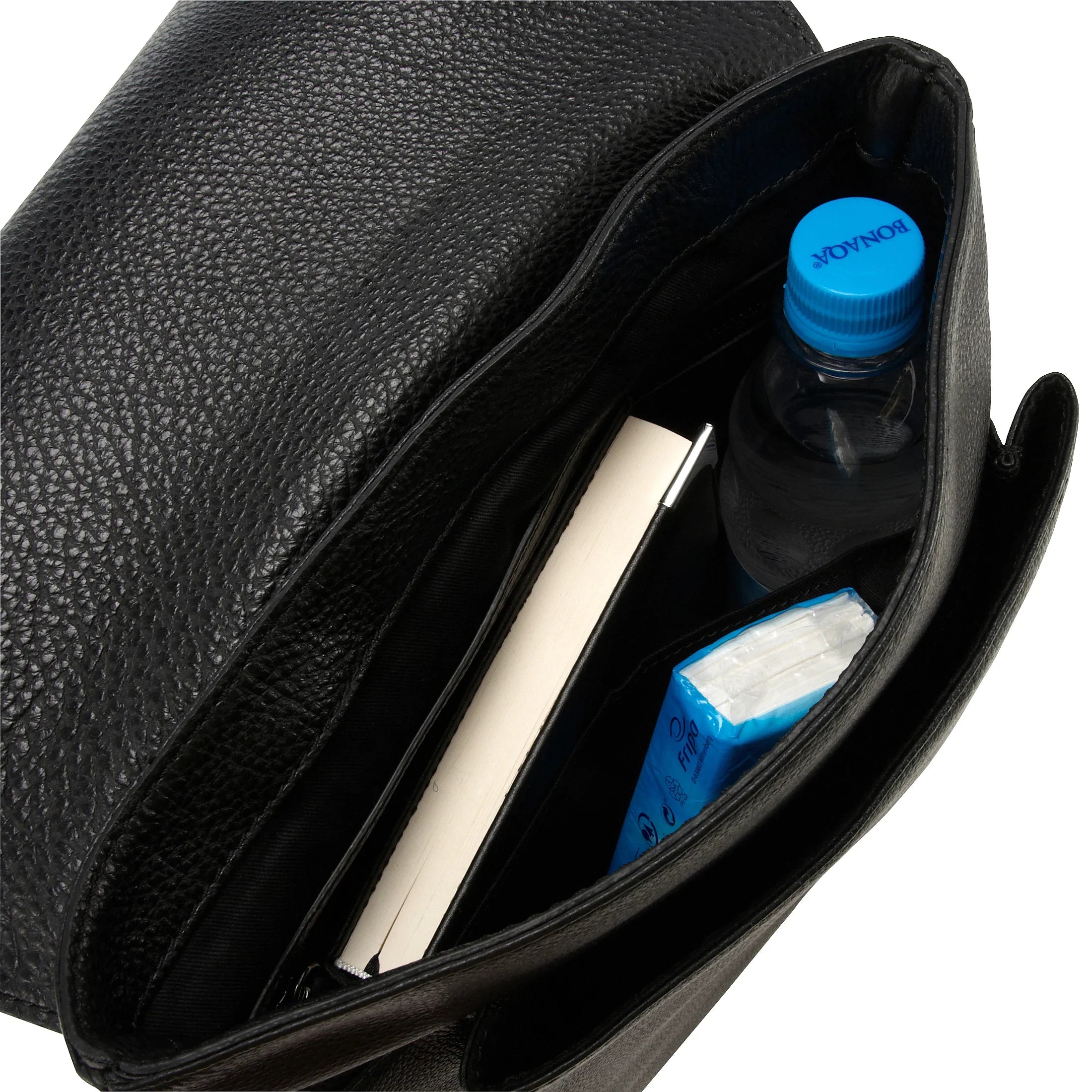 Otto Kern Romance leather shoulder bag 32 cm - black