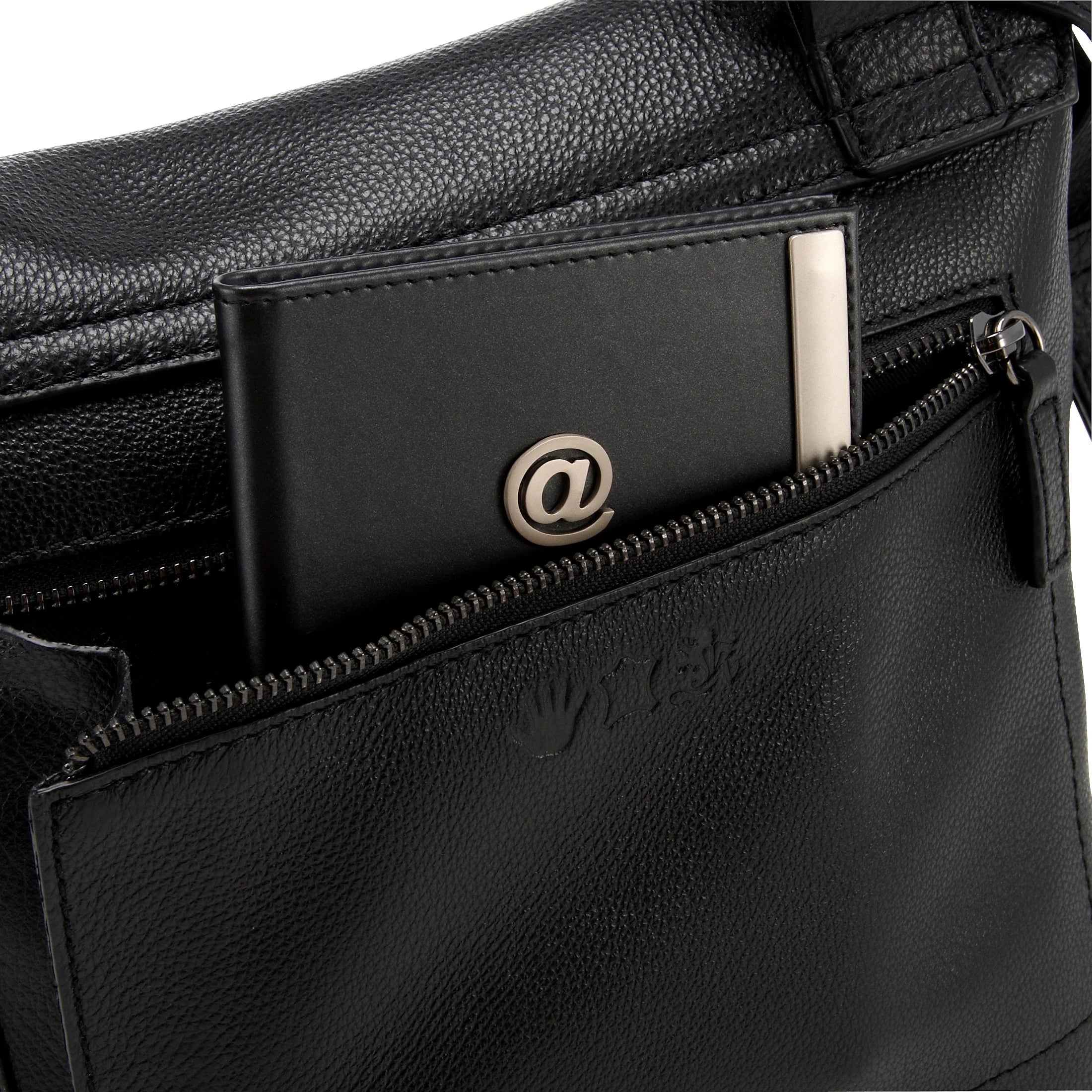 Otto Kern Romance leather shoulder bag 32 cm - black