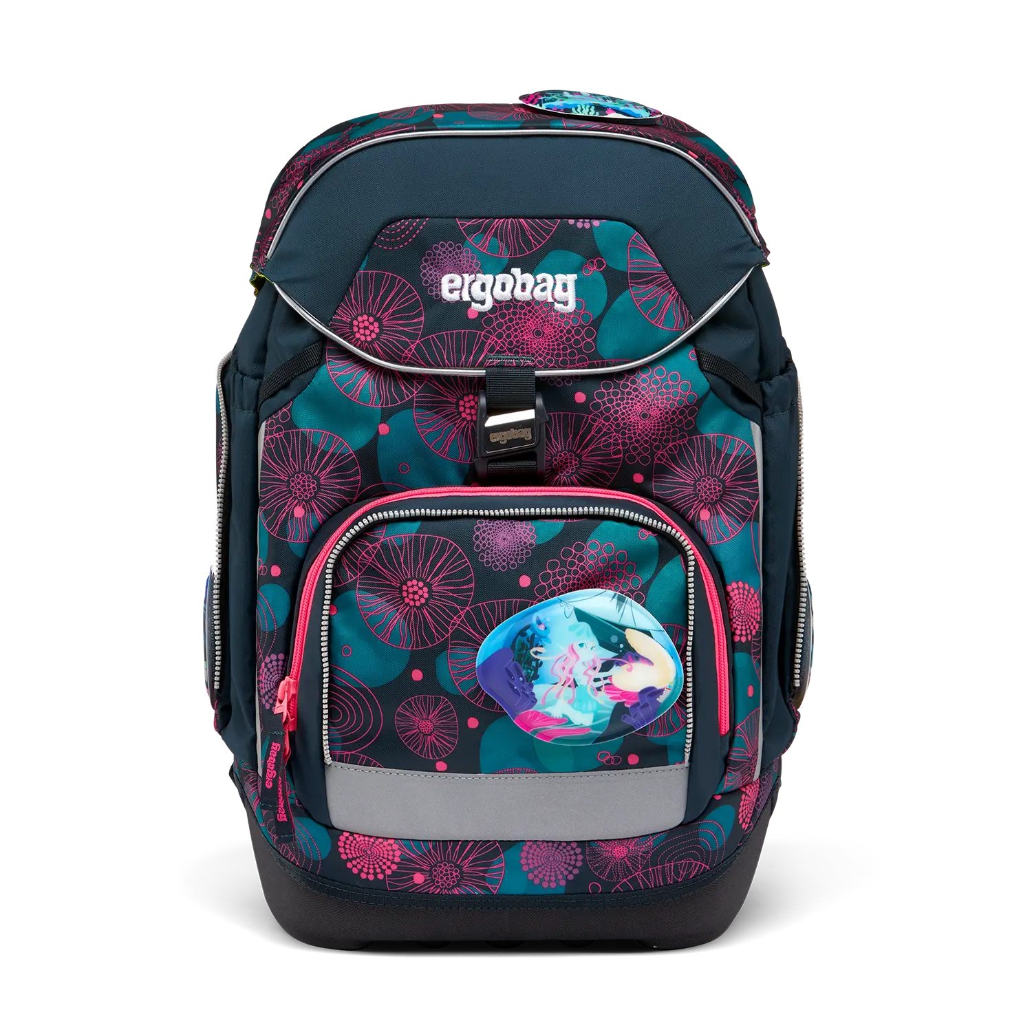 Ergobag Pack 6-teiliges Schulrucksack-Set 40 cm (2024) - Korallbär