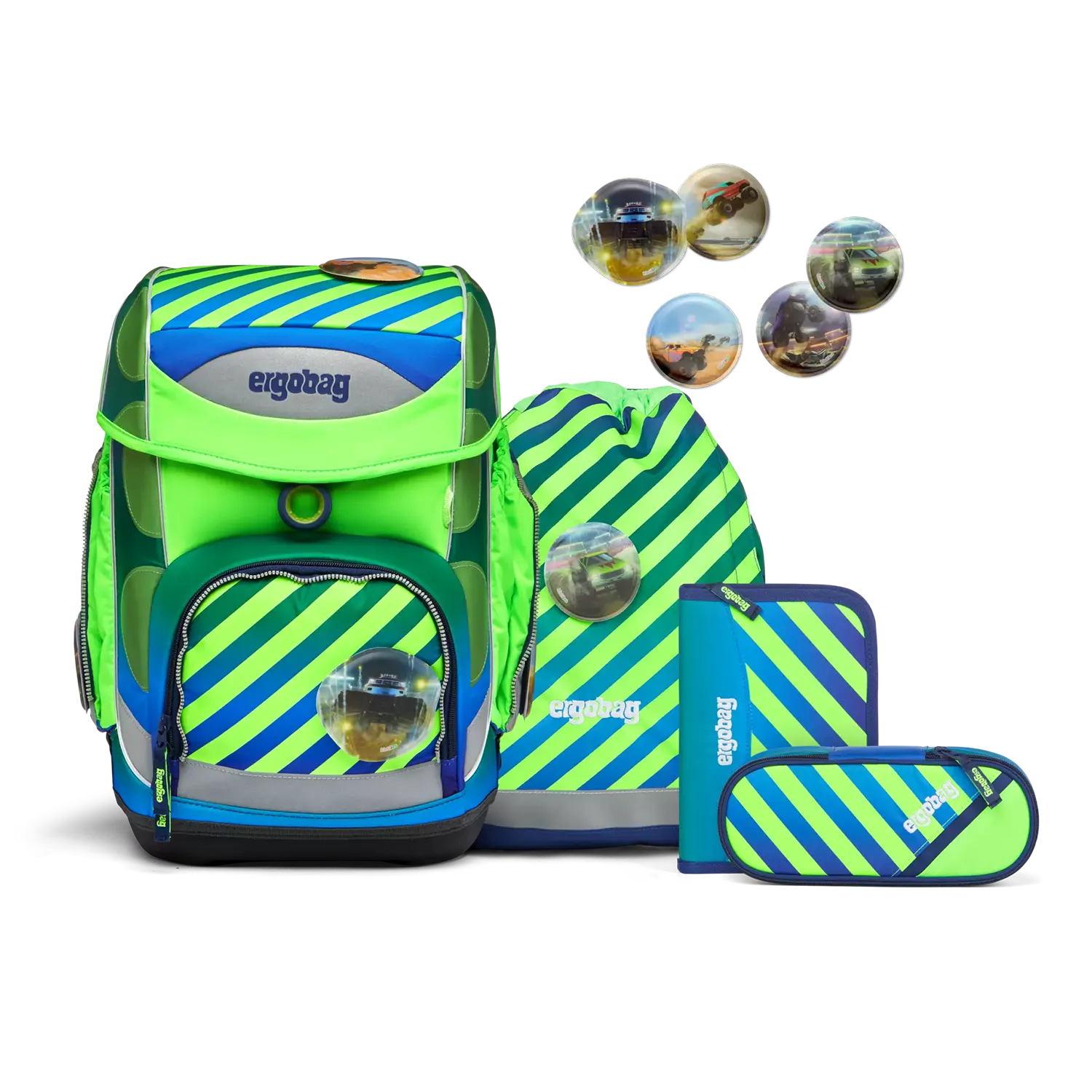 Ergobag Cubo 5-teiliges Schulranzen-Set 40 cm - Truckbär