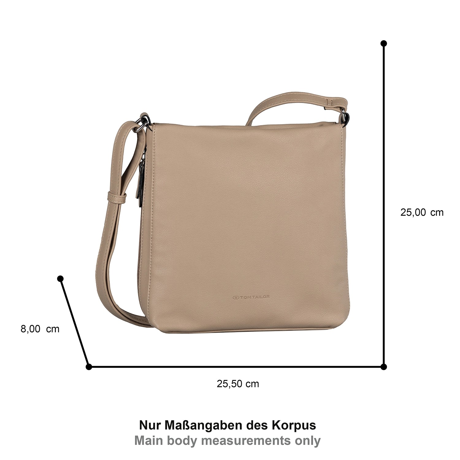 Tom Tailor Yuma Cross Bag M 26 cm - Taupe