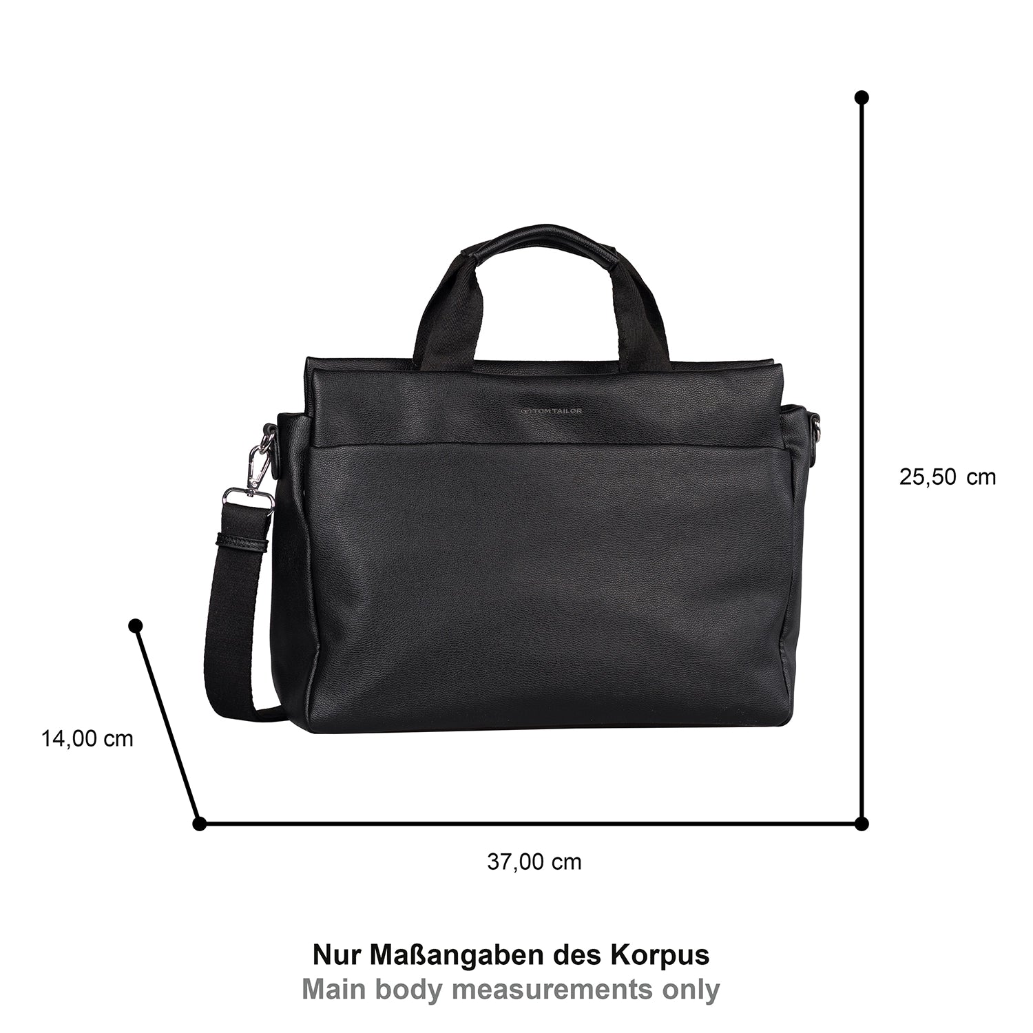 Tom Tailor Rella Zip Tote Bag L 37 cm - Black