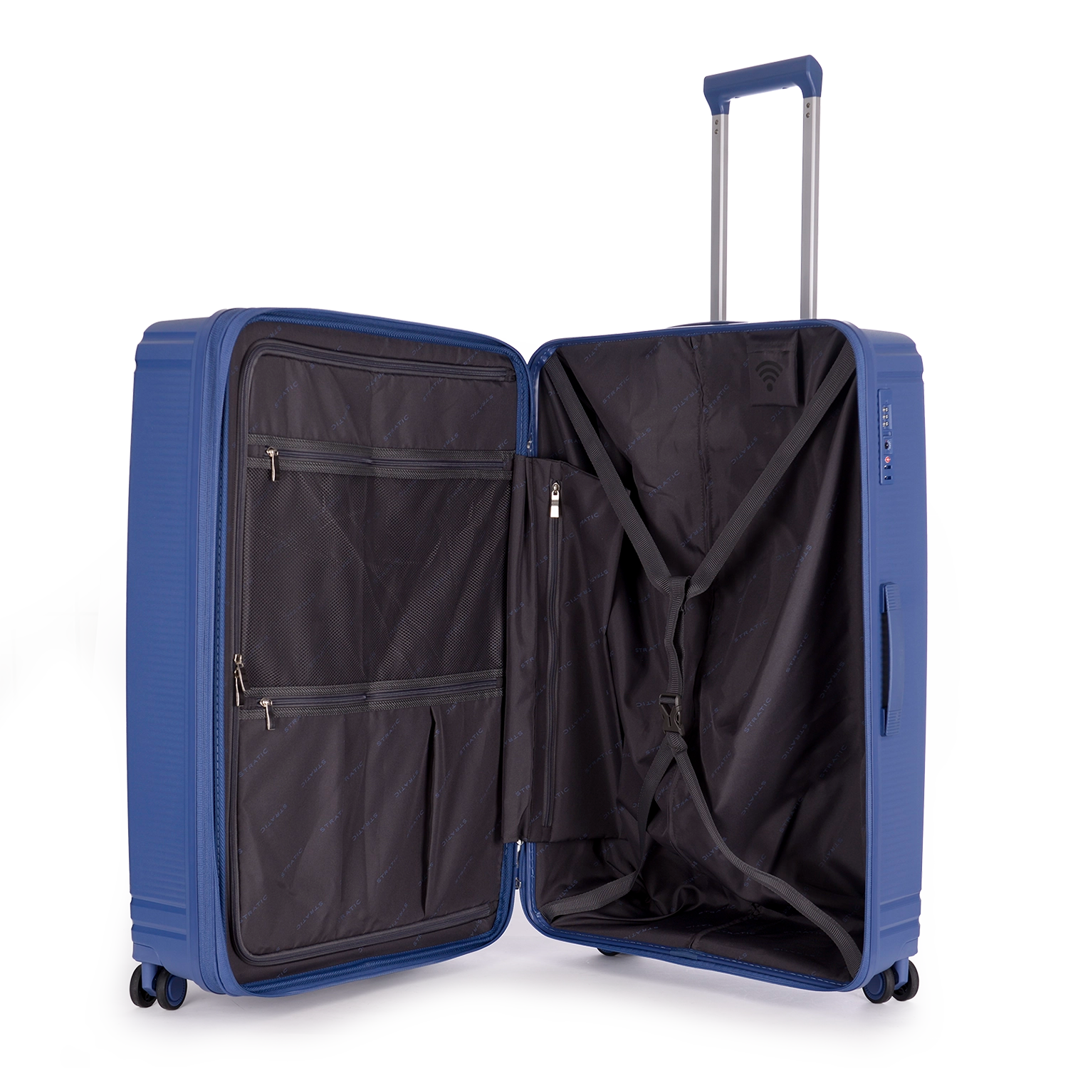 Stratic Straw T 4-Rollen Trolley L 76 cm - Navy