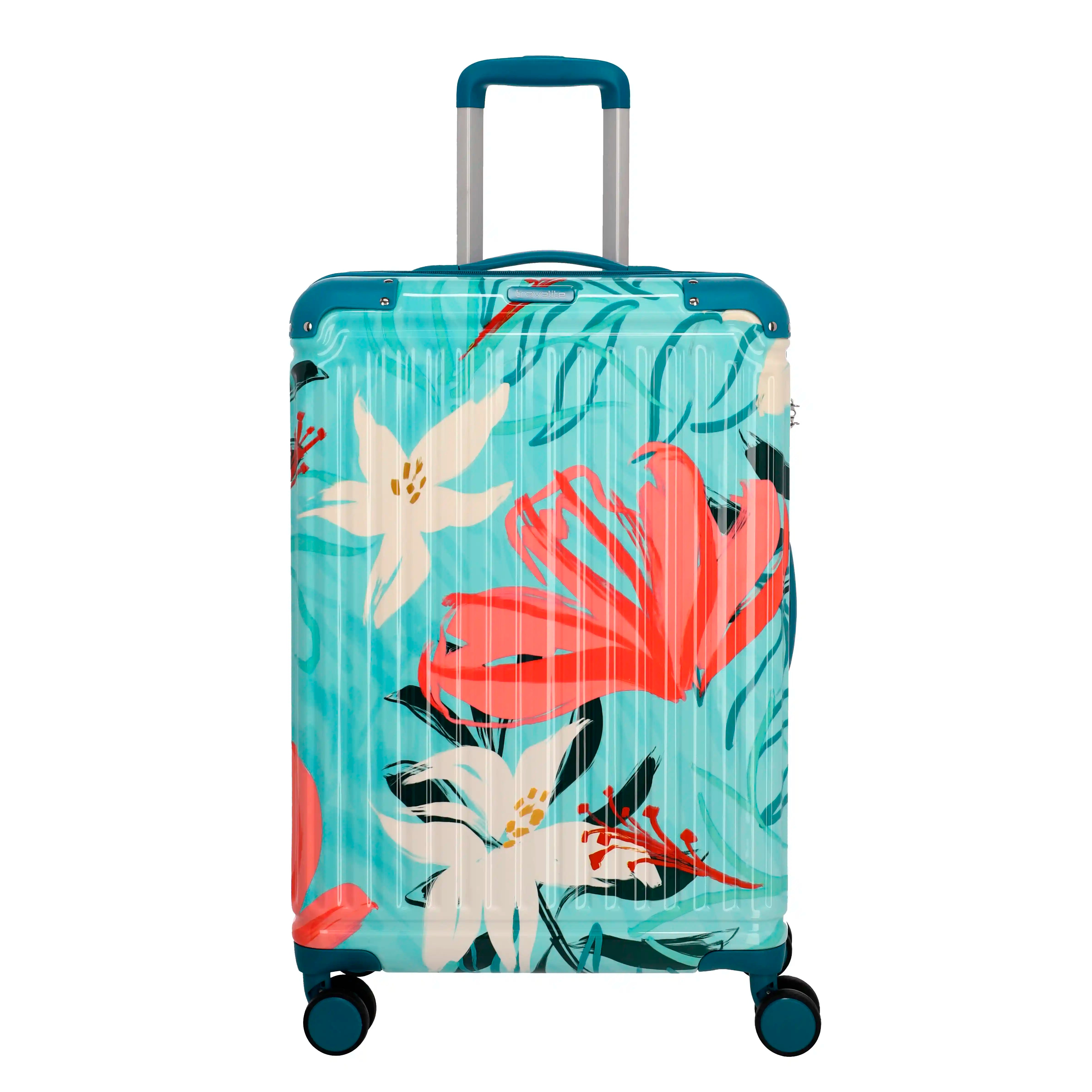 Travelite Cruise 4-wheel trolley 67 cm - Turquoise Lily