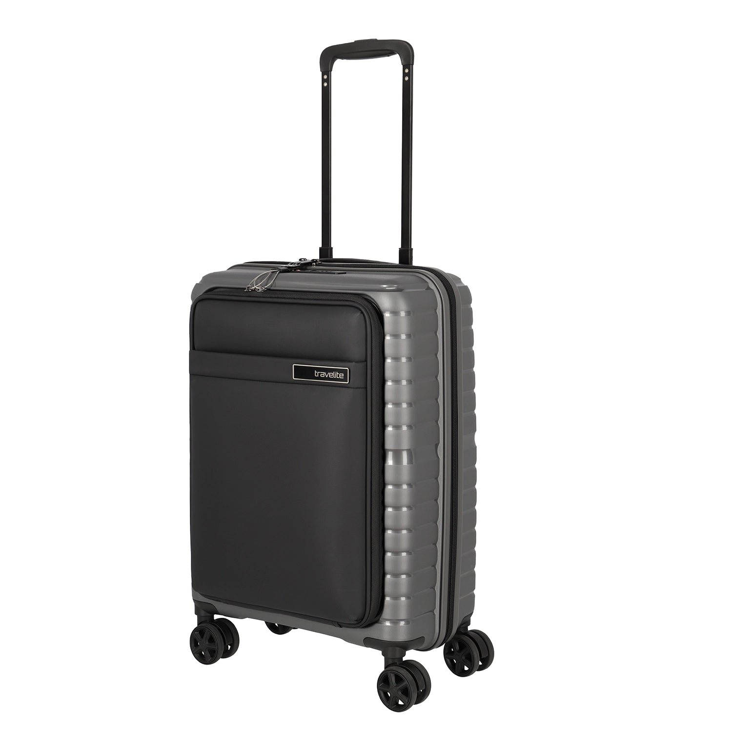 Travelite Trient 4-Rollen Trolley S mit Vortasche 55 cm - Anthrazit