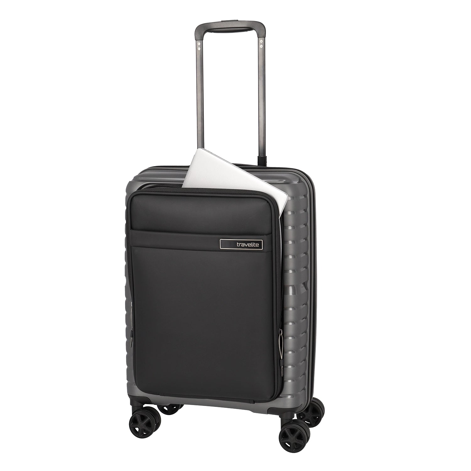 Travelite Trent trolley 4 roues S avec poche avant 55 cm - anthracite