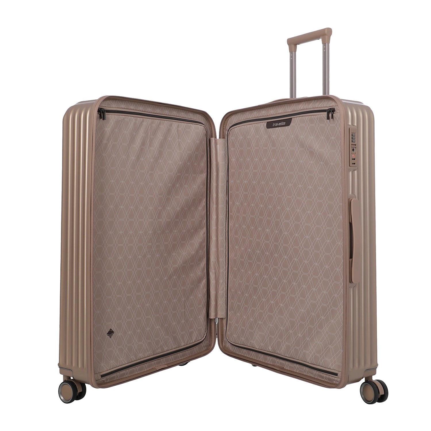 Travelite Paros 4-Rollen Trolley L 76 cm - Cappucchino