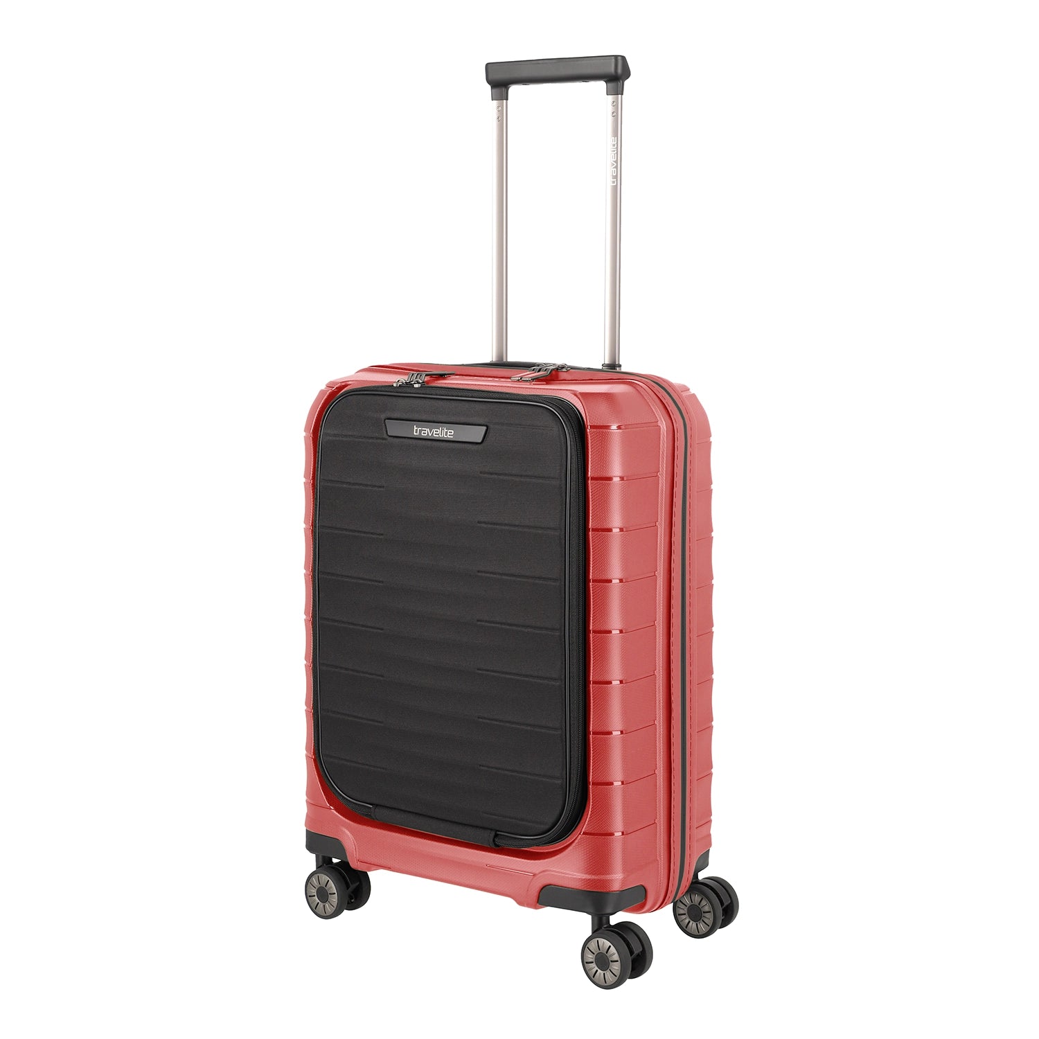 Travelite Mooby 4-Rollen Trolley S mit Vortasche 55 cm - Rot