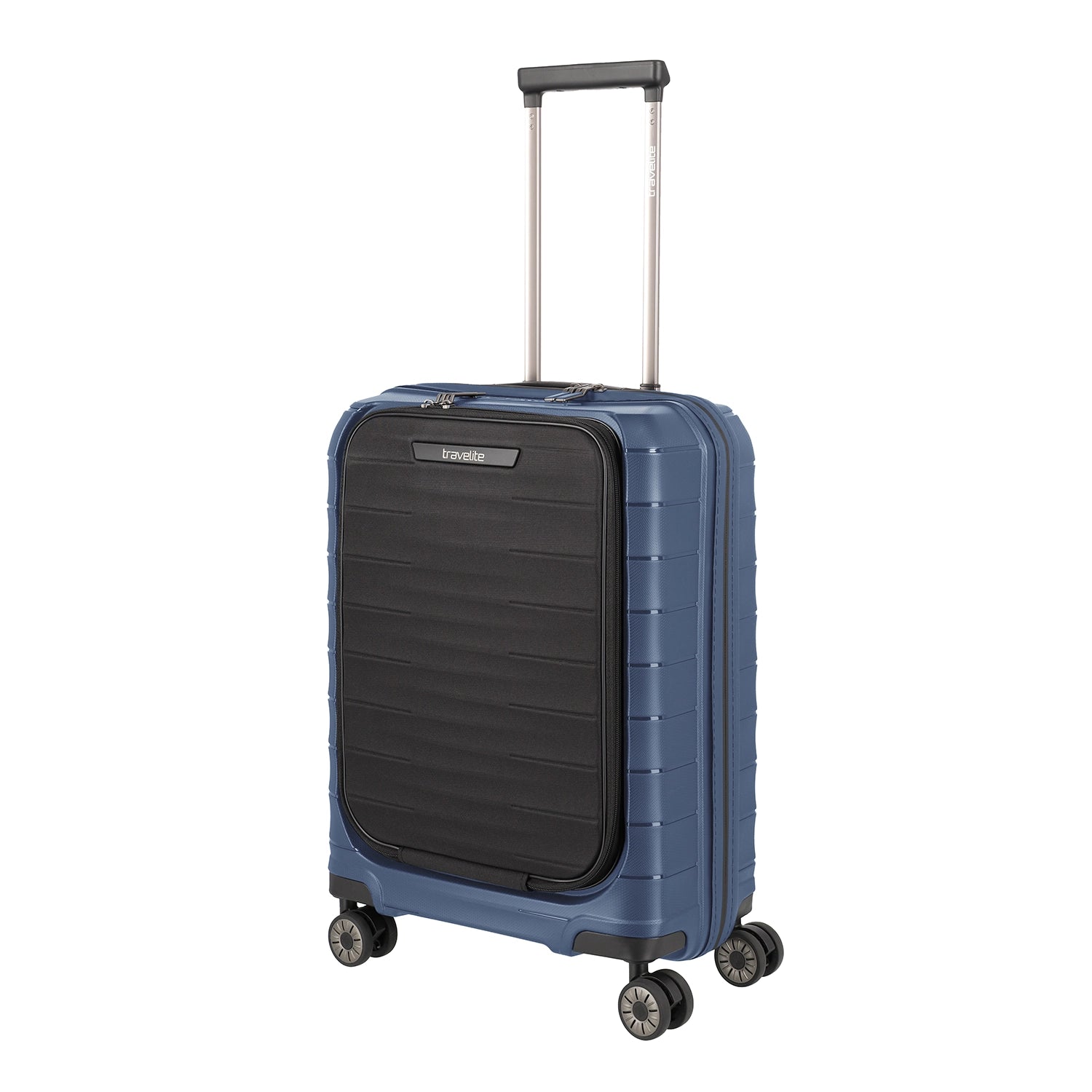 Travelite Mooby 4-Rollen Trolley S mit Vortasche 55 cm - Marine