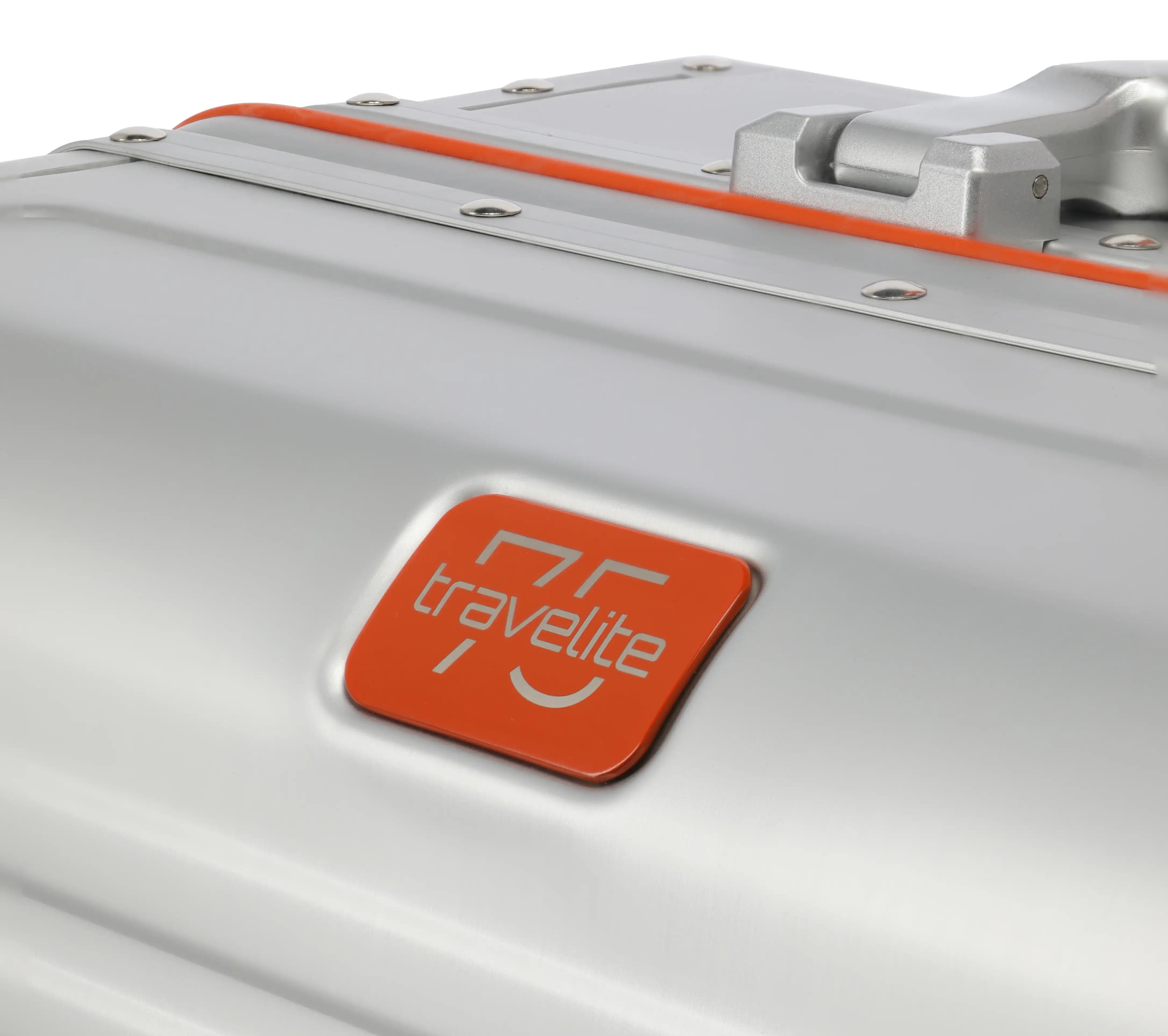 Travelite 75 Jahre Edition Next 4-Rollen Trolley M 67 cm - Silber-Orange