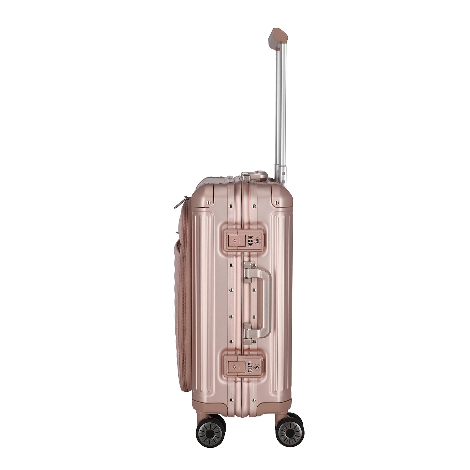 Travelite Next 4-Rollen Trolley S mit Vortasche - Rose