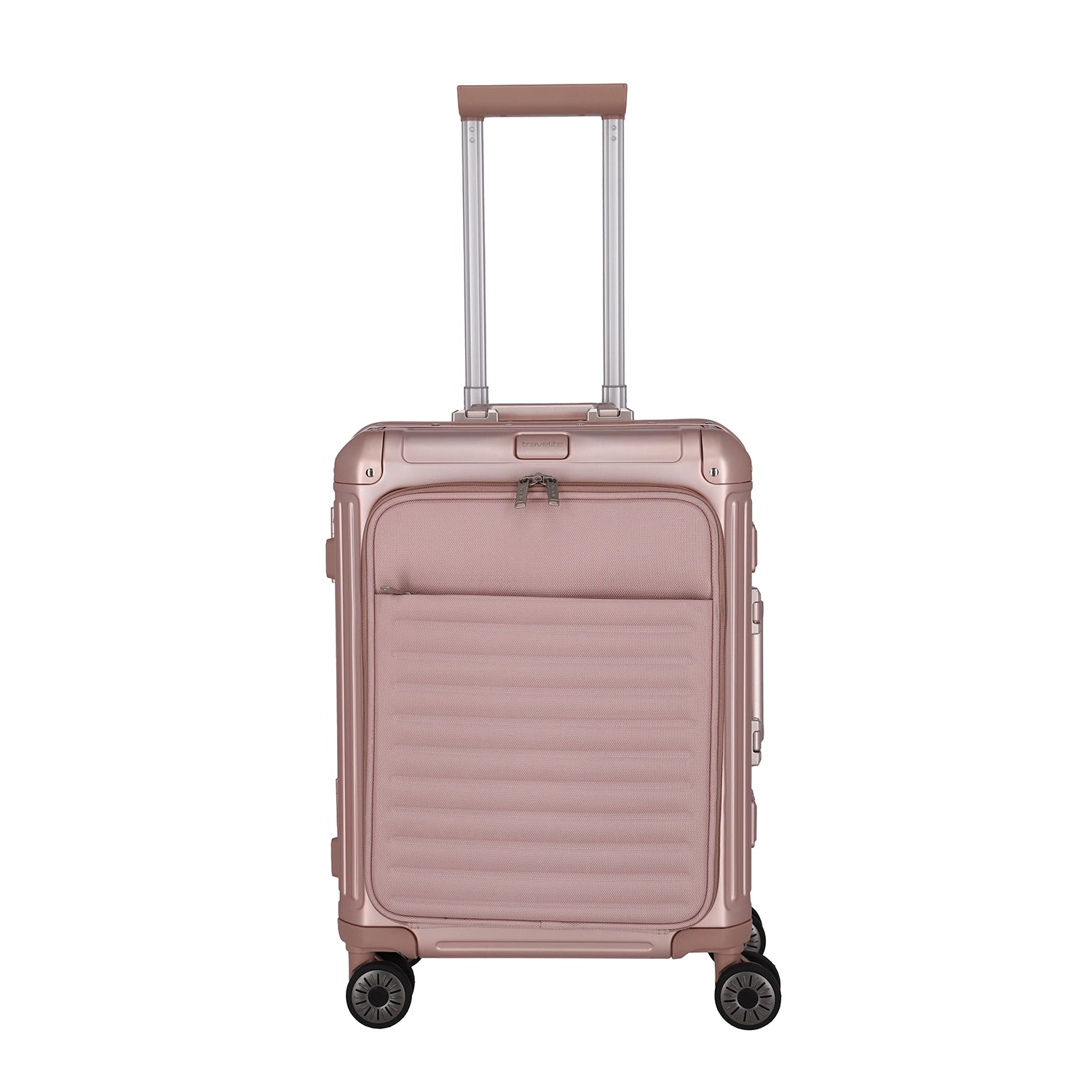 Travelite Next 4-Rollen Trolley S mit Vortasche - Rose