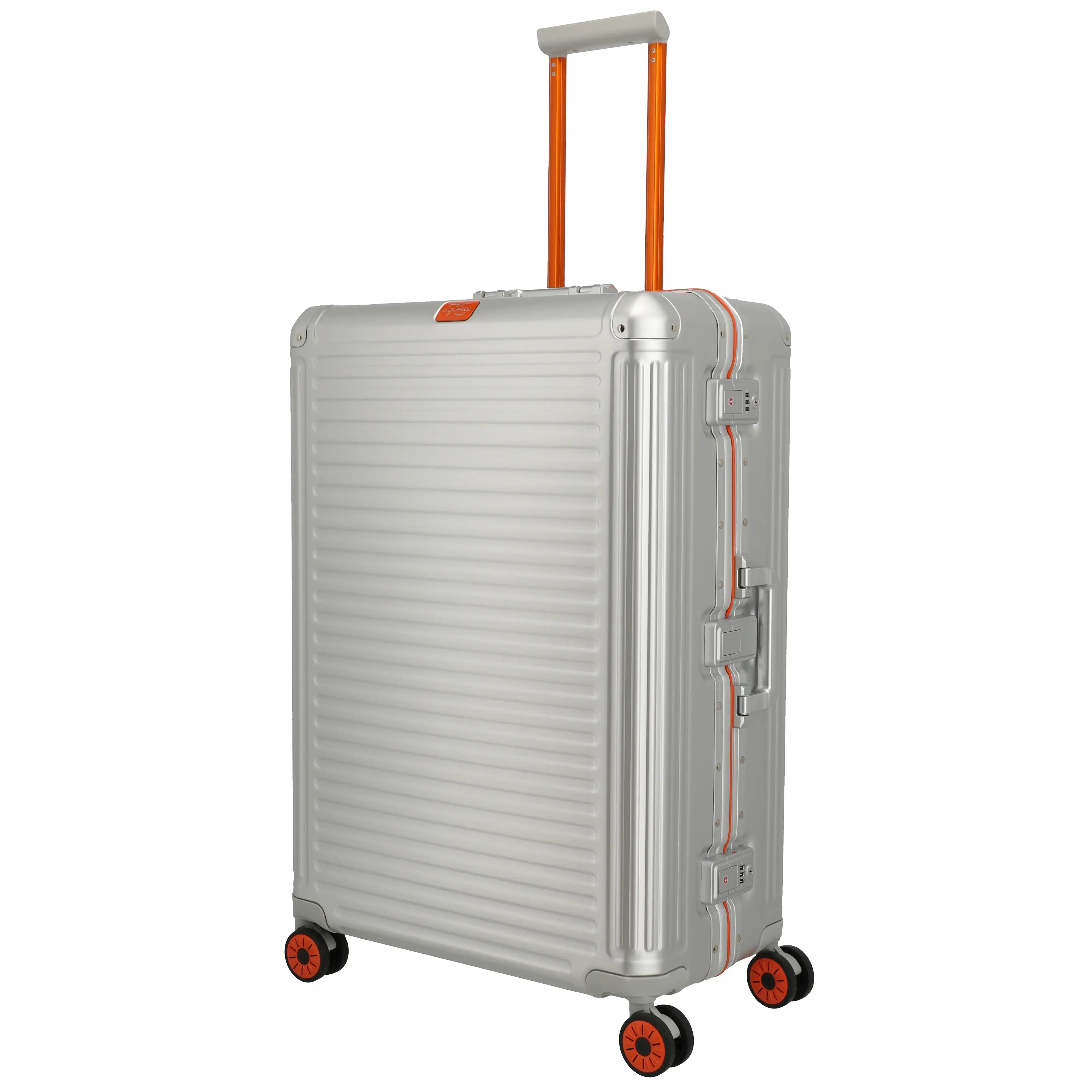 Travelite 75 Jahre Edition Next 4-Rollen Trolley L 77 cm - Silber-Orange