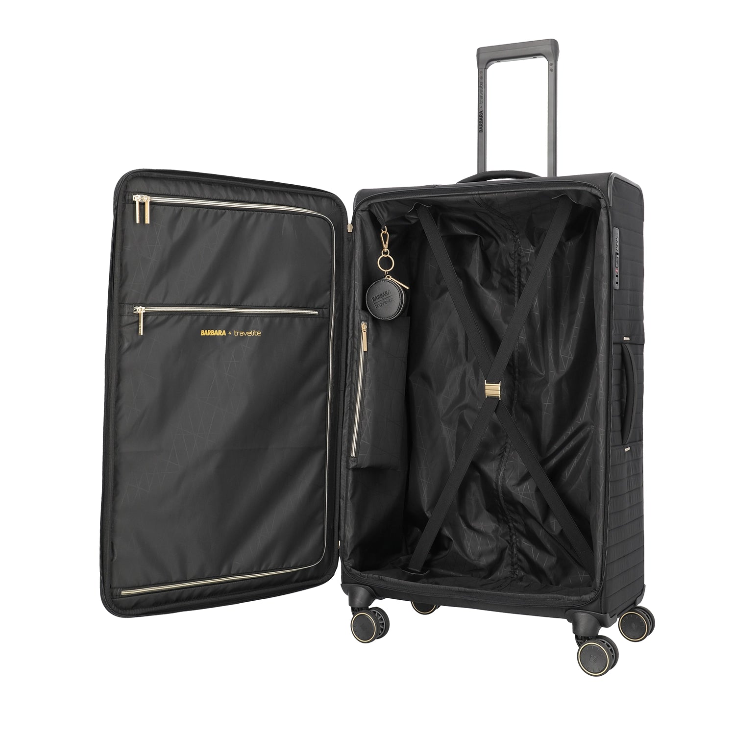 BARBARA & travelite Stepp 4-wheel trolley L 80 cm - Satin nude
