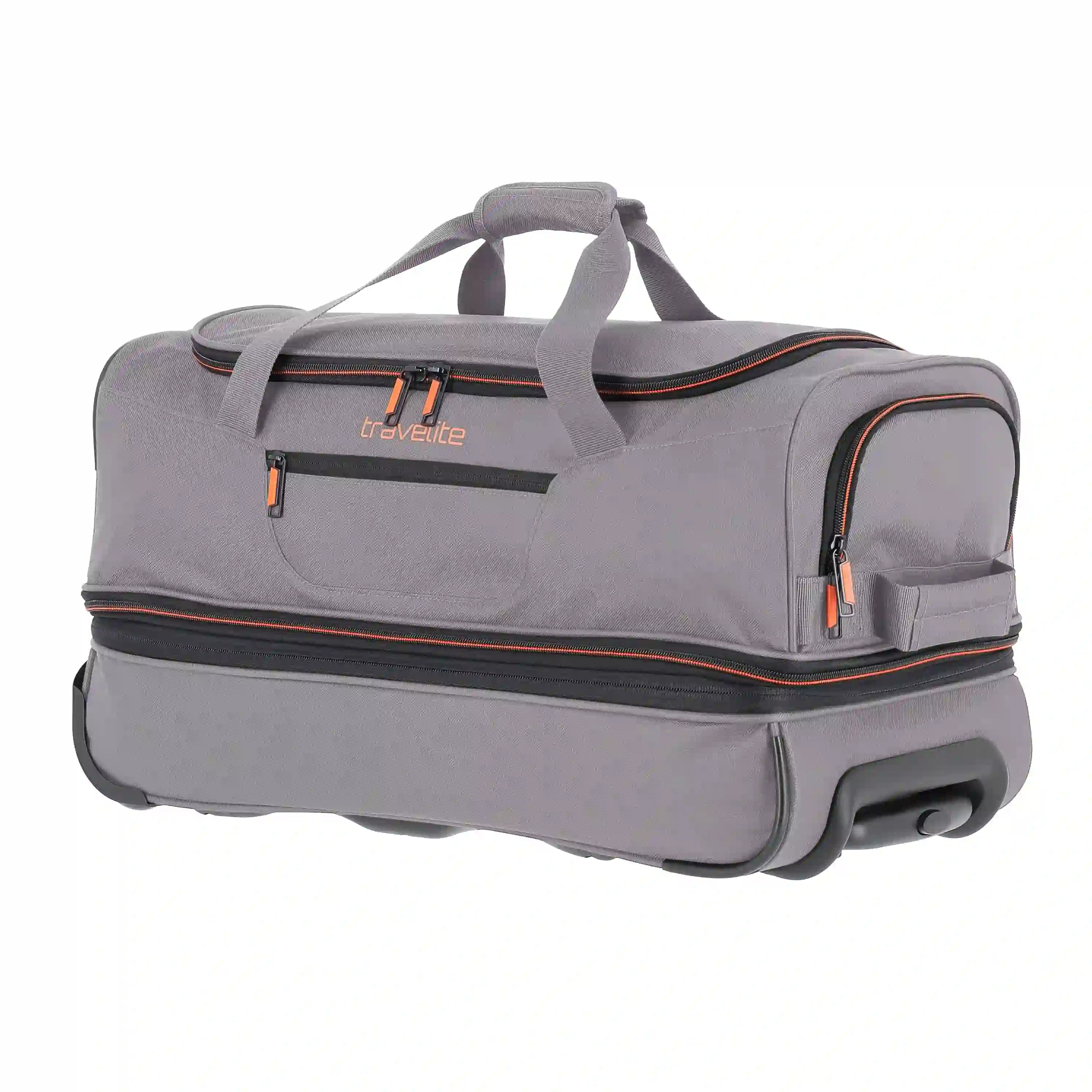 Travelite Basics Trolley Reisetasche 55 cm - grau - orange Travelite - koffer - direkt.de