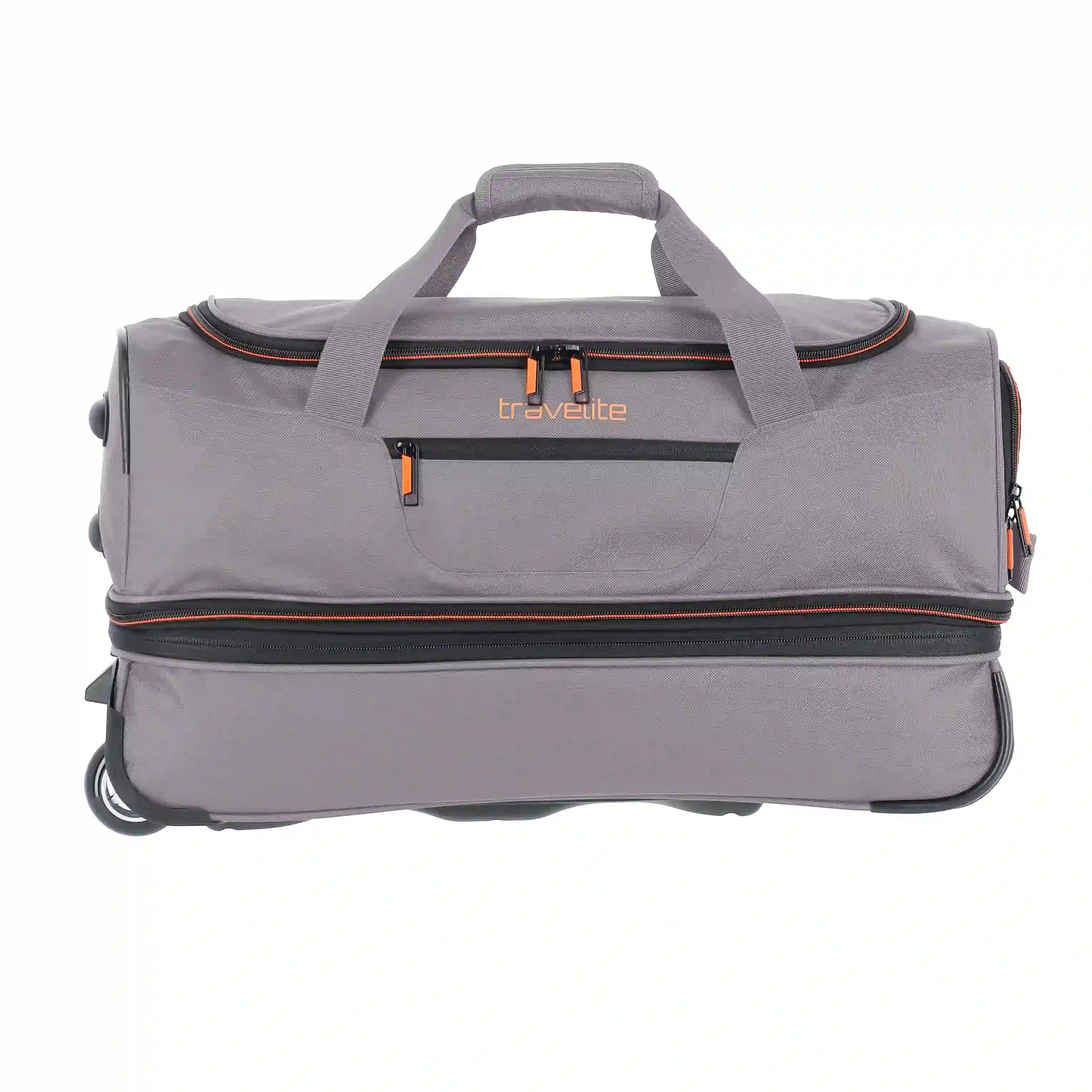 Travelite Basics Trolley Reisetasche 55 cm - grau - orange Travelite - koffer - direkt.de