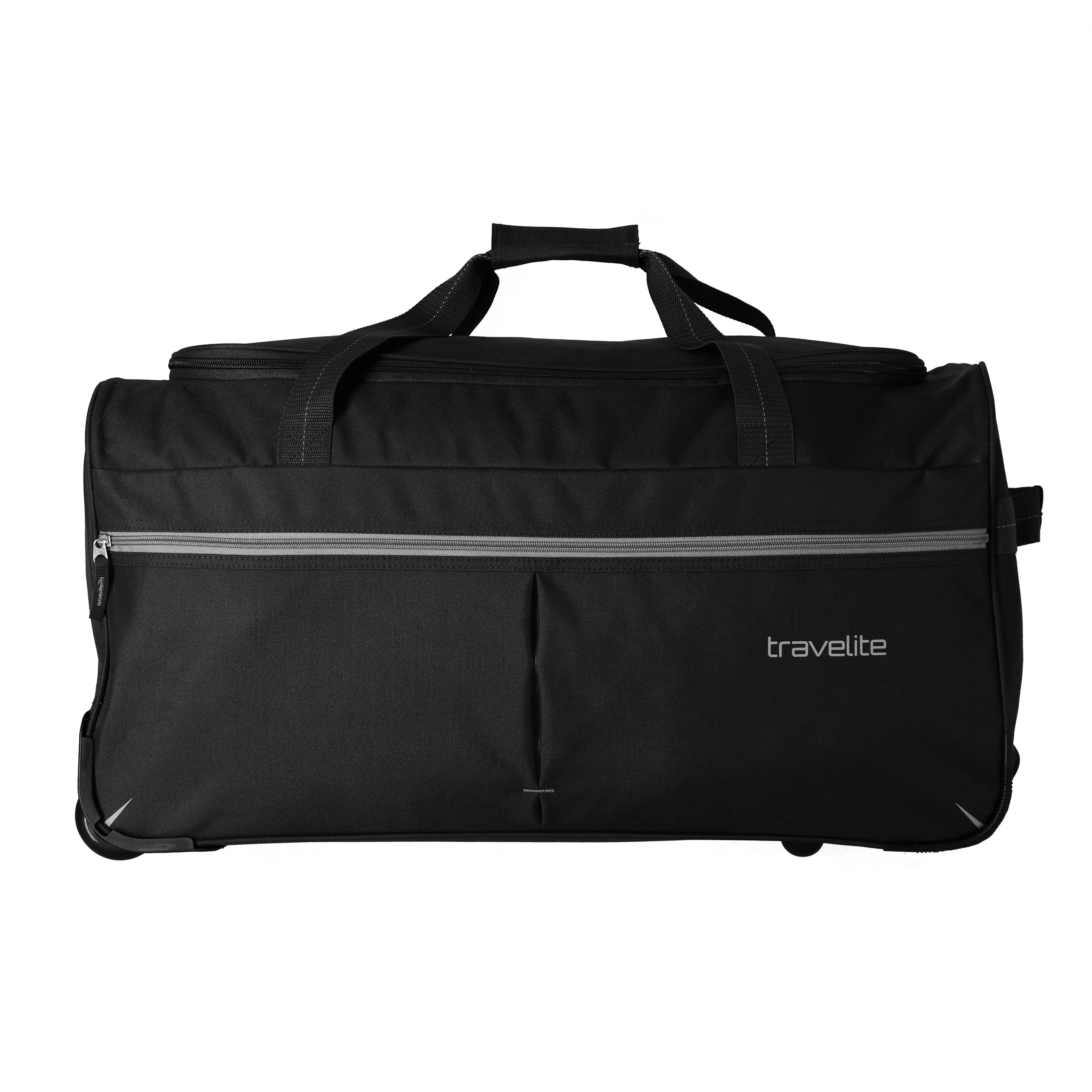 Travelite Basics Fast Trolley Travel bag with wheels 65 cm - Black/Grey