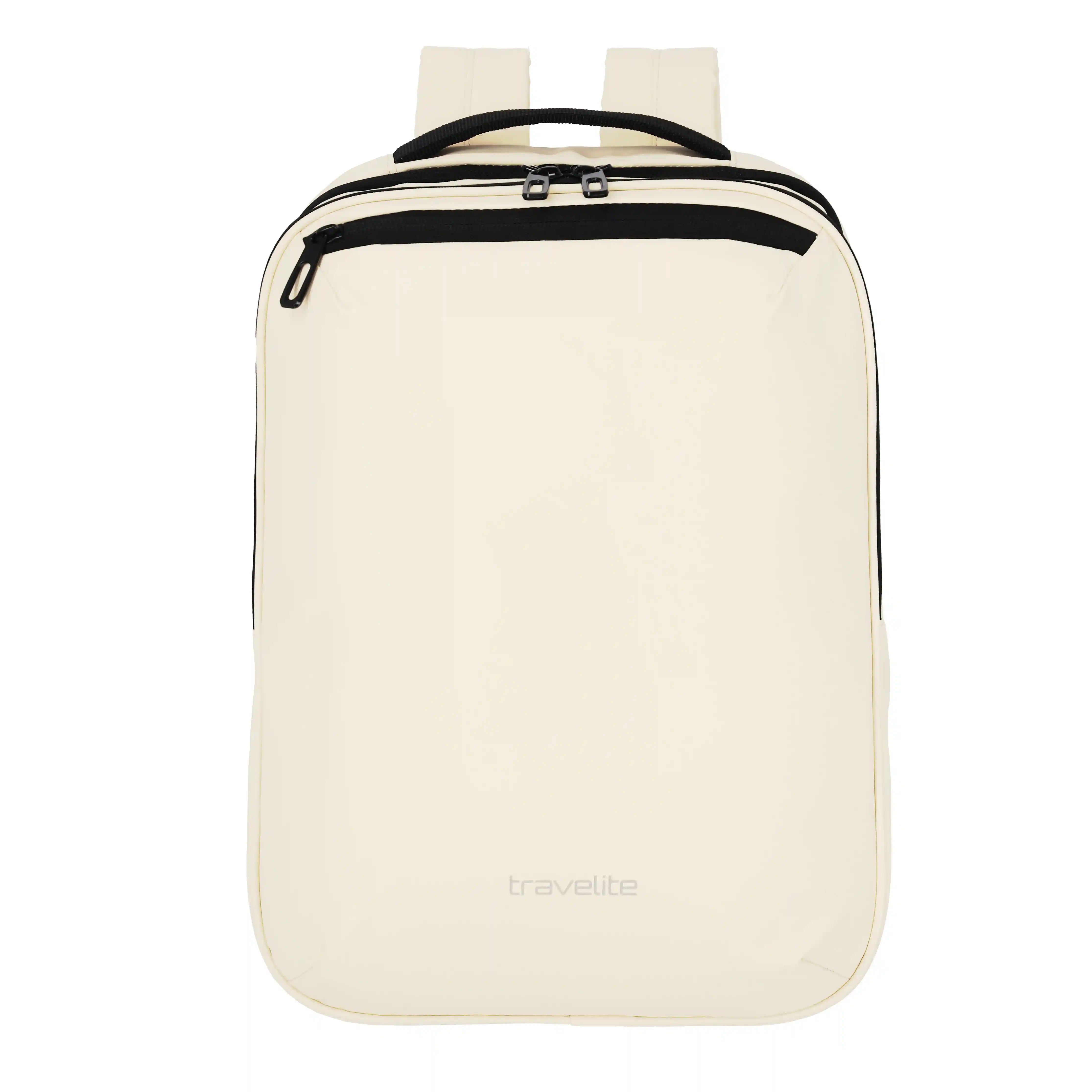 Travelite Basics Backpack Tarpaulin Zipper 40 cm - Ivory