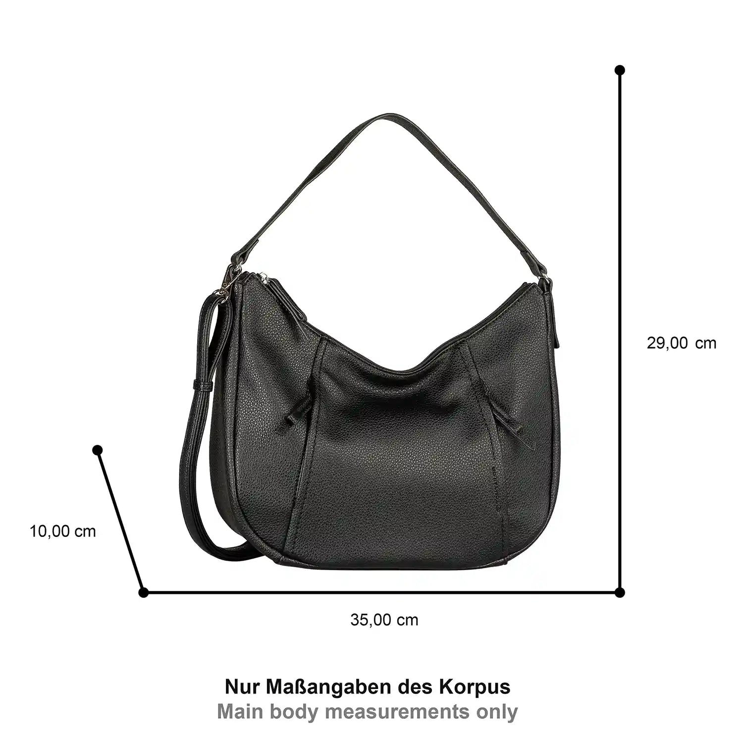 Tom Tailor Beca Hobo Bag M 35 cm - Black