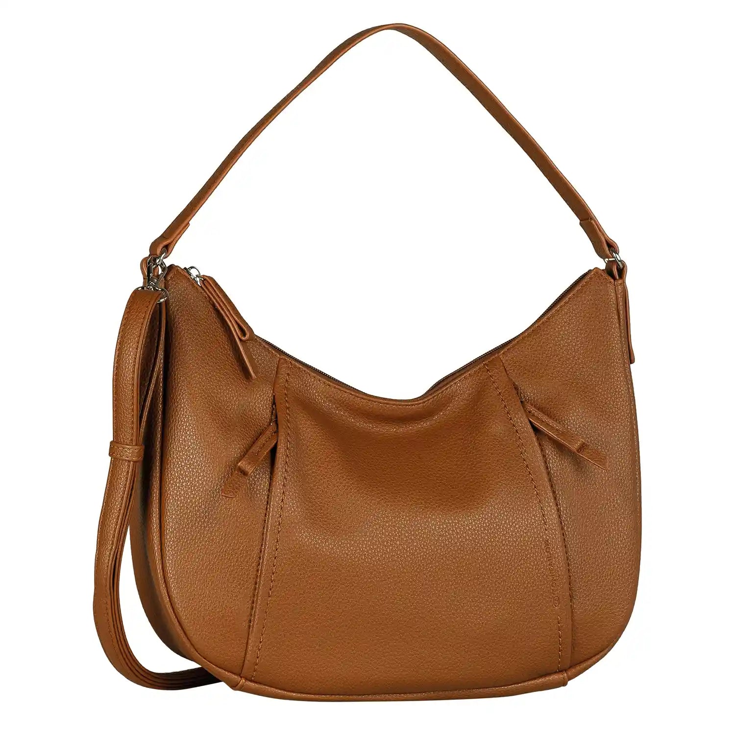 Tom Tailor Beca Hobo Bag M Cognac Vorderansicht – geräumige Schultertasche