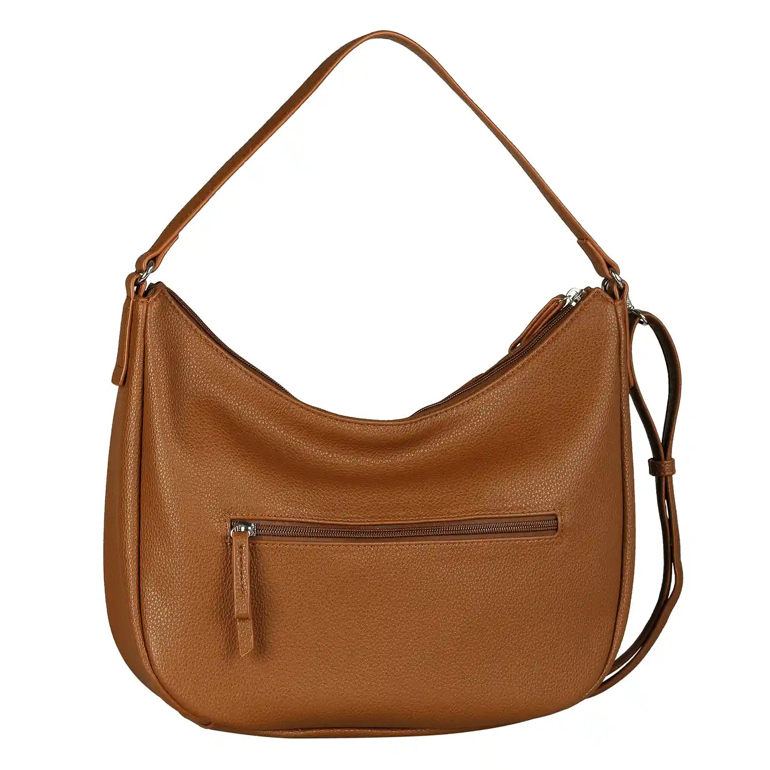 Tom Tailor Beca Hobo Bag M 35 cm Rückansicht in braunem Cognac-Ton