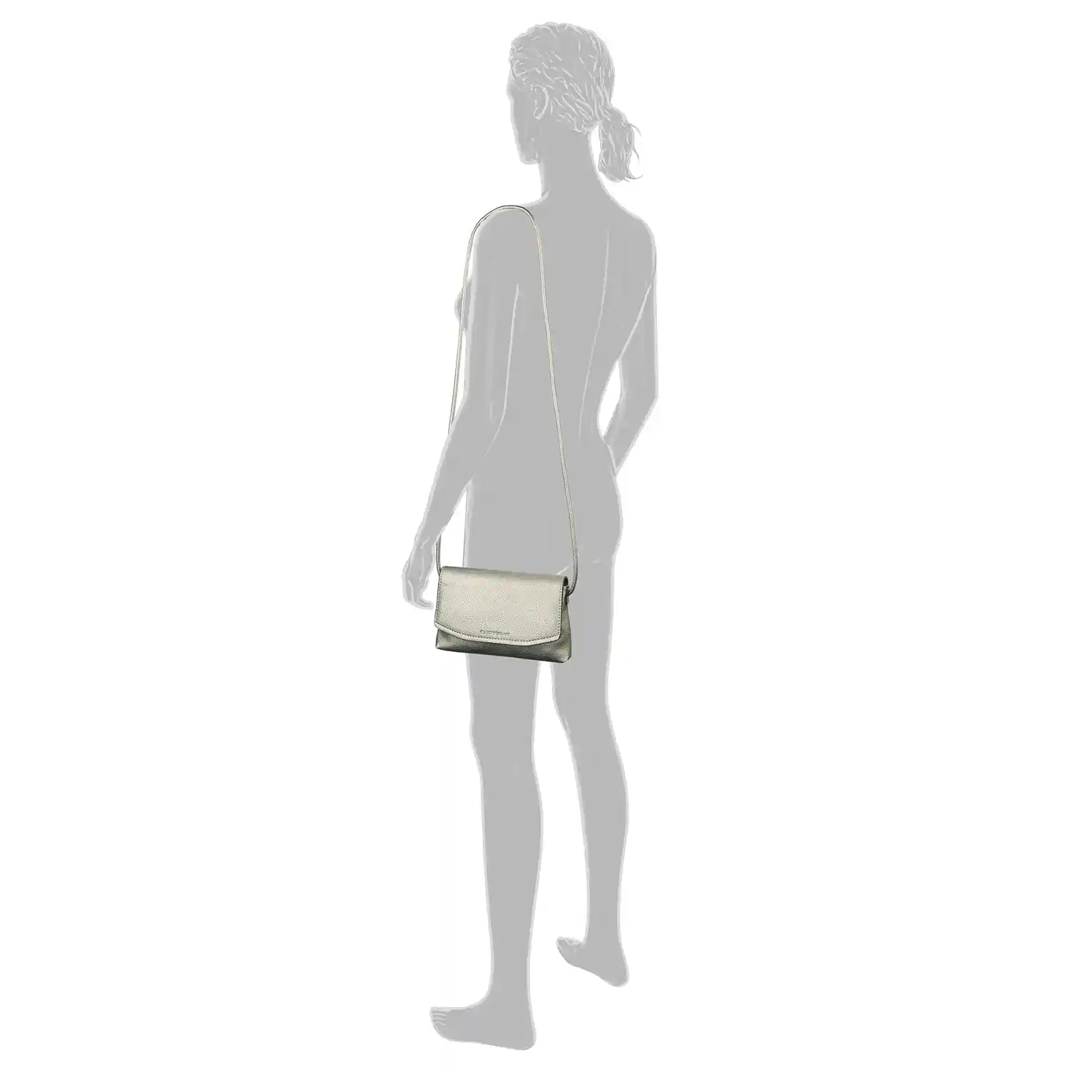 Tom Tailor Rissa Flap Bag XS No Zip 21 cm - Metallic Grey