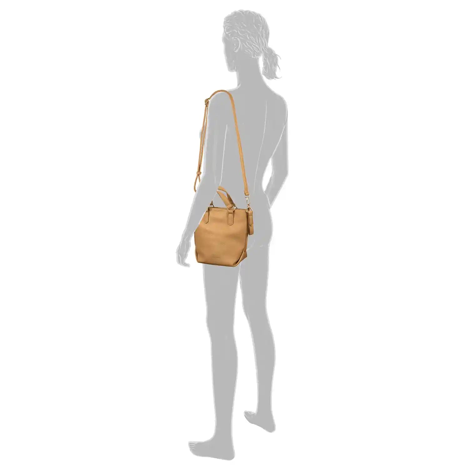 Tom Tailor Olive Zip Shopper S 26 cm - Camel