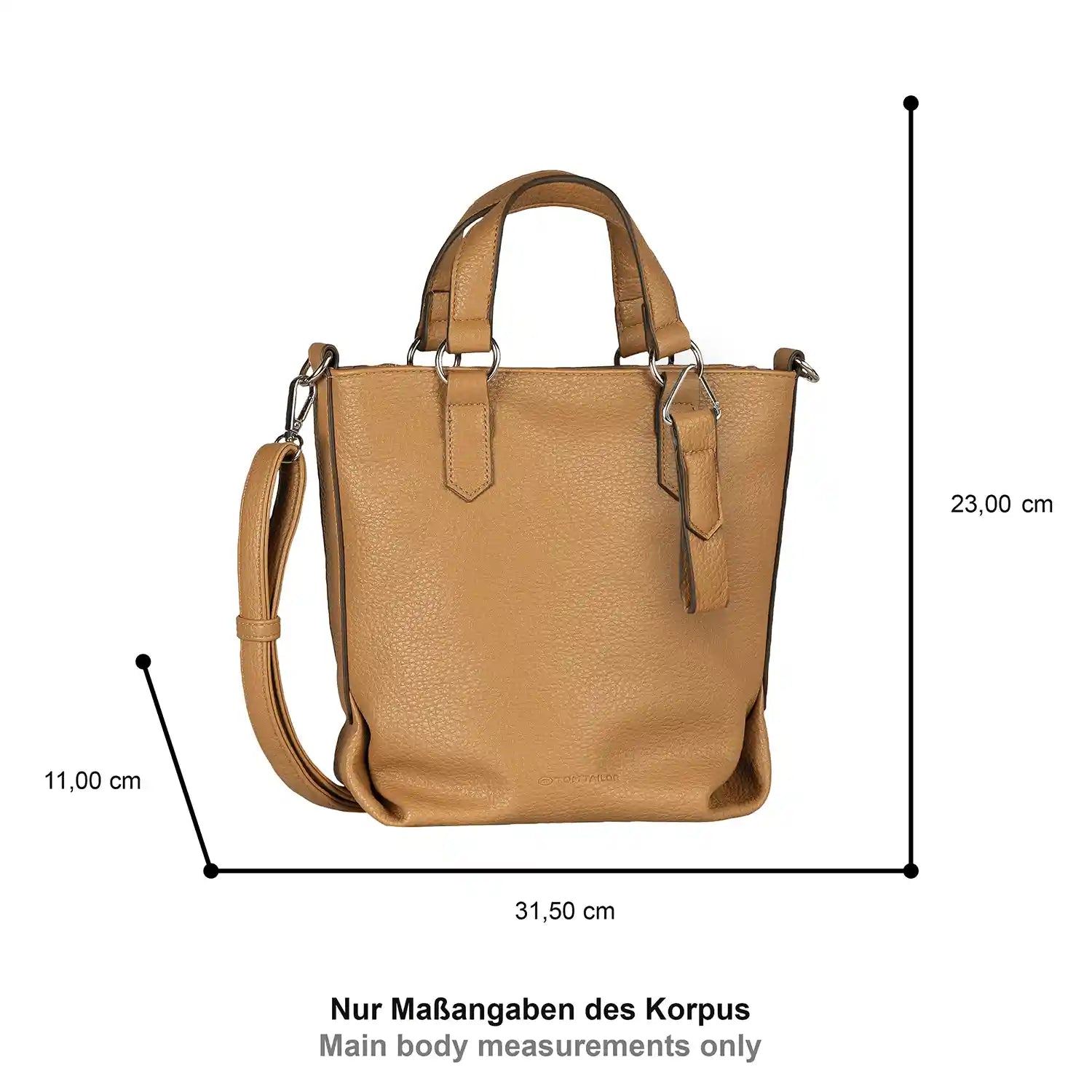 Tom Tailor Olive Zip Shopper S 26 cm - Camel