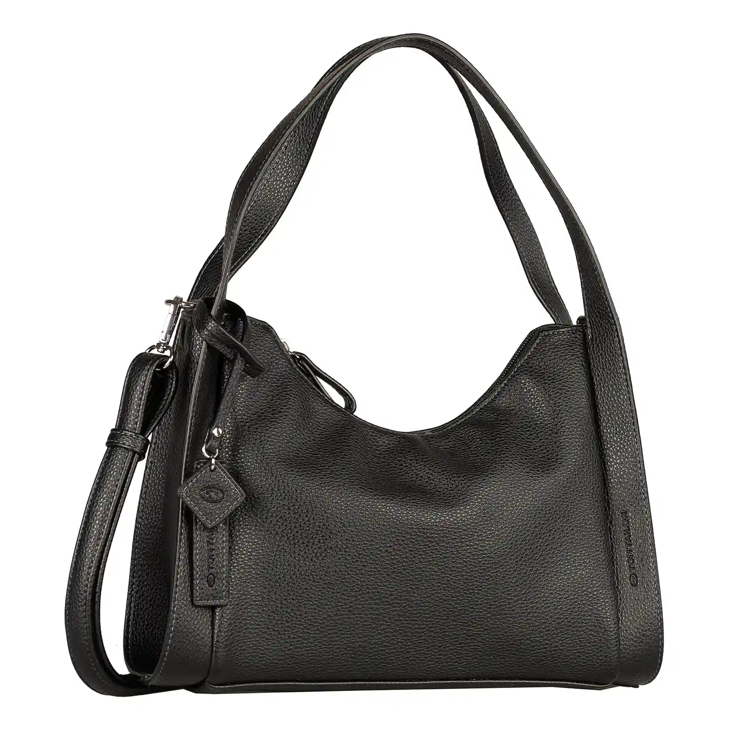 Tom Tailor Aspen Hobo Bag M 32 cm Black – elegante Schultertasche im lässigen Hobo-Design