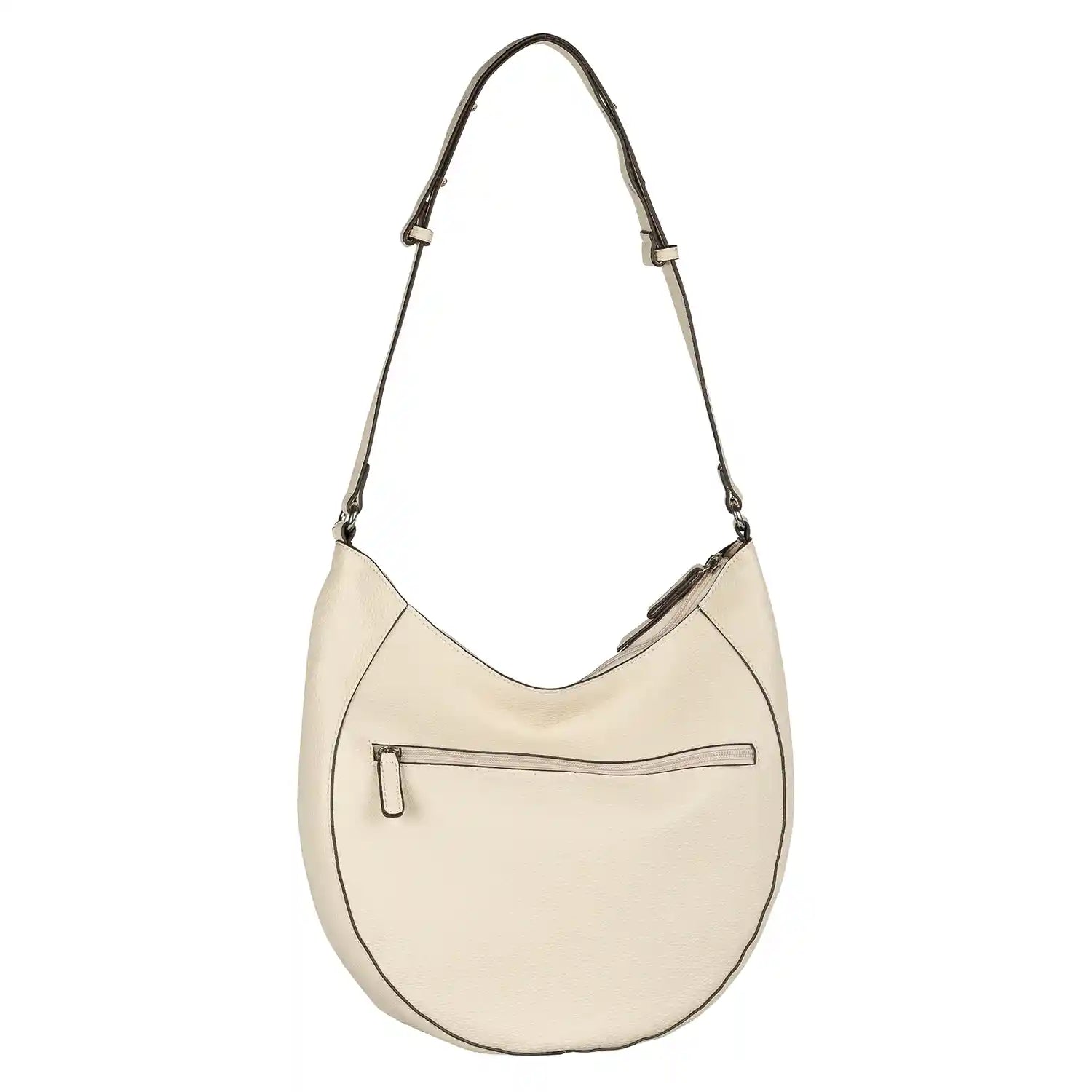 Rückseite der Tom Tailor Dahlia Hobo Bag M 31 cm Off White mit schlichtem Design und dezenten Nähten