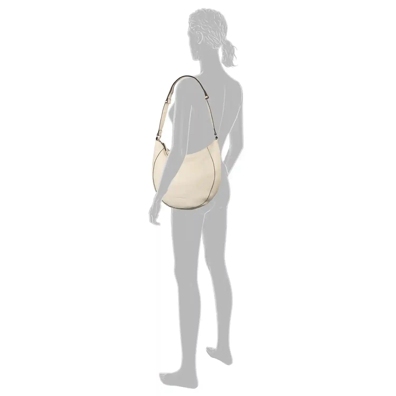 Tom Tailor Dahlia Hobo Bag M 31 cm Off White – stilvolle Damen Handtasche für Alltag, Büro und Freizeit