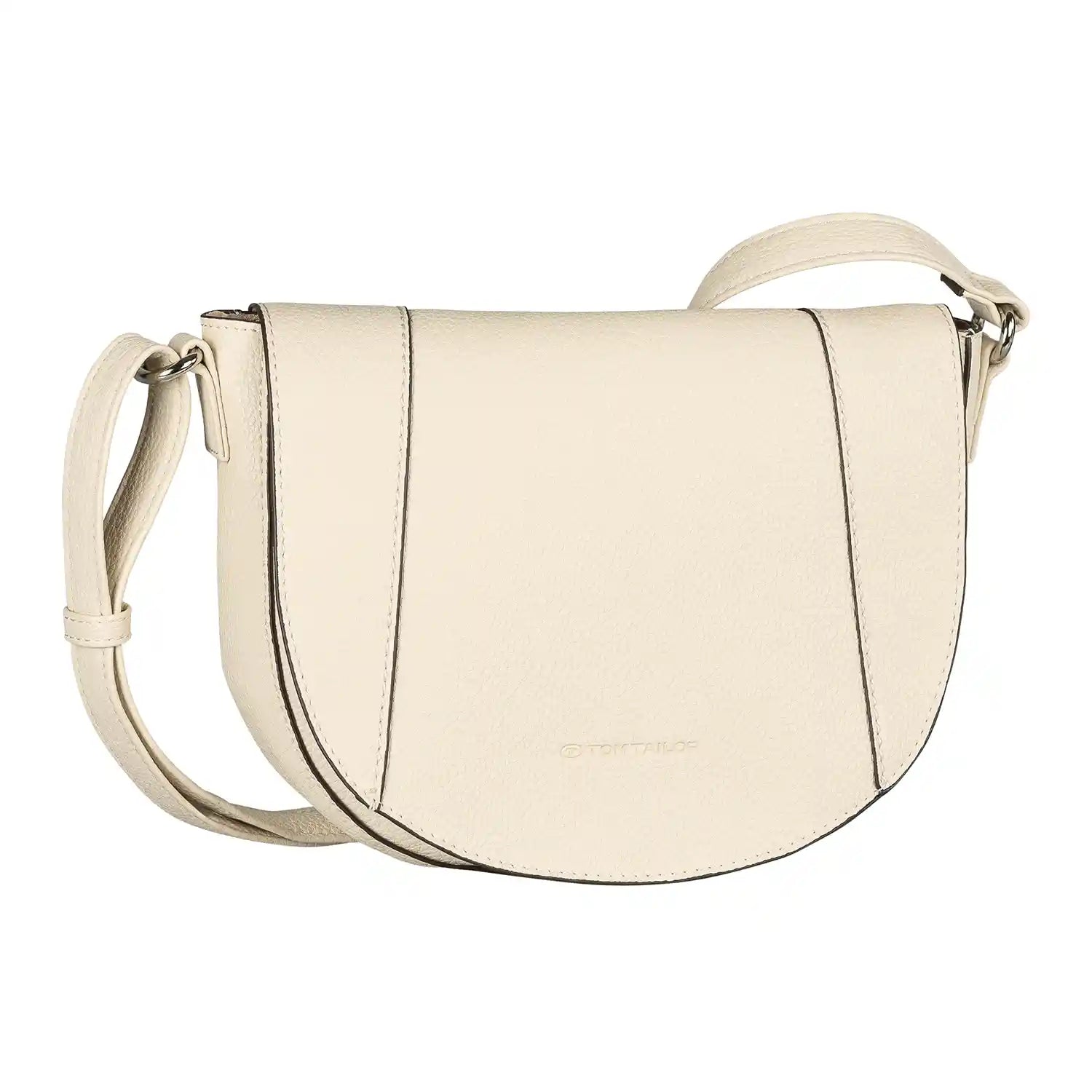 Tom Tailor Dahlia Saddle Bag 25 cm Off White – elegante Damen Umhängetasche in Vorderansicht