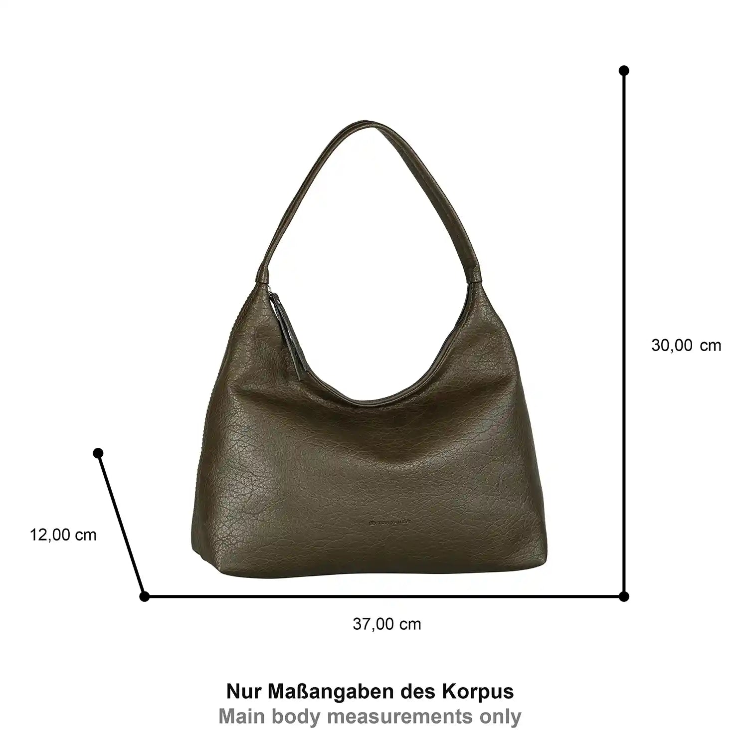Tom Tailor Evelina Hobo Bag M 37 cm - Khaki