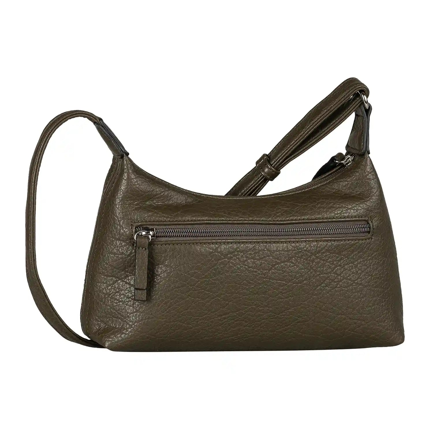 Rückseite der Tom Tailor Evelina Cross Bag S 25 cm Khaki mit schlichtem Design und feinen Nähten