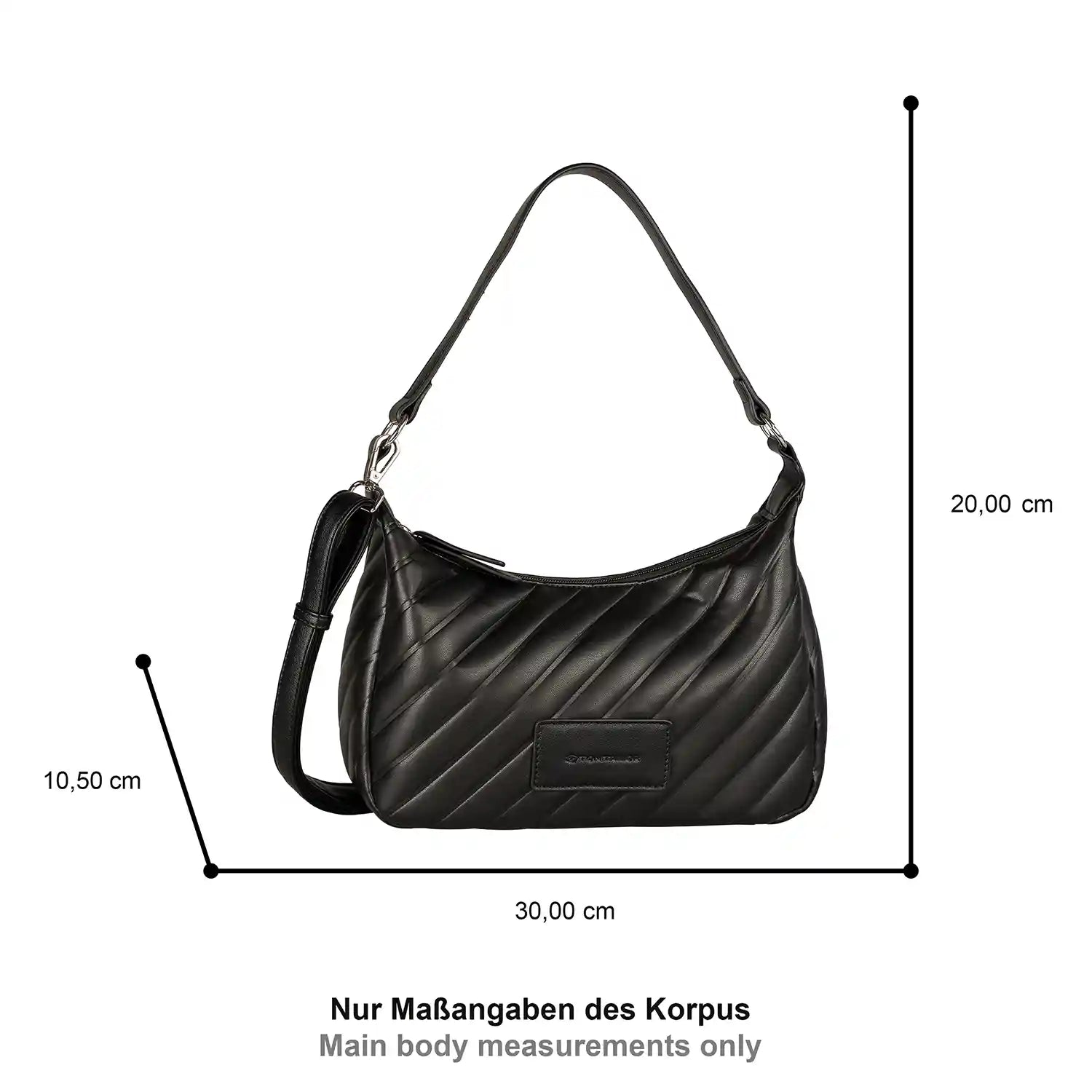 Tom Tailor Mirela schwarze Schultertasche 30 cm für den Alltag