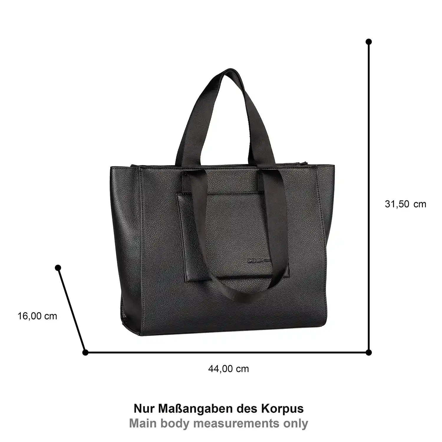 Tom Tailor Aisha Zip Shopper L 44 cm in Schwarz - perfekter Shopper für den Alltag